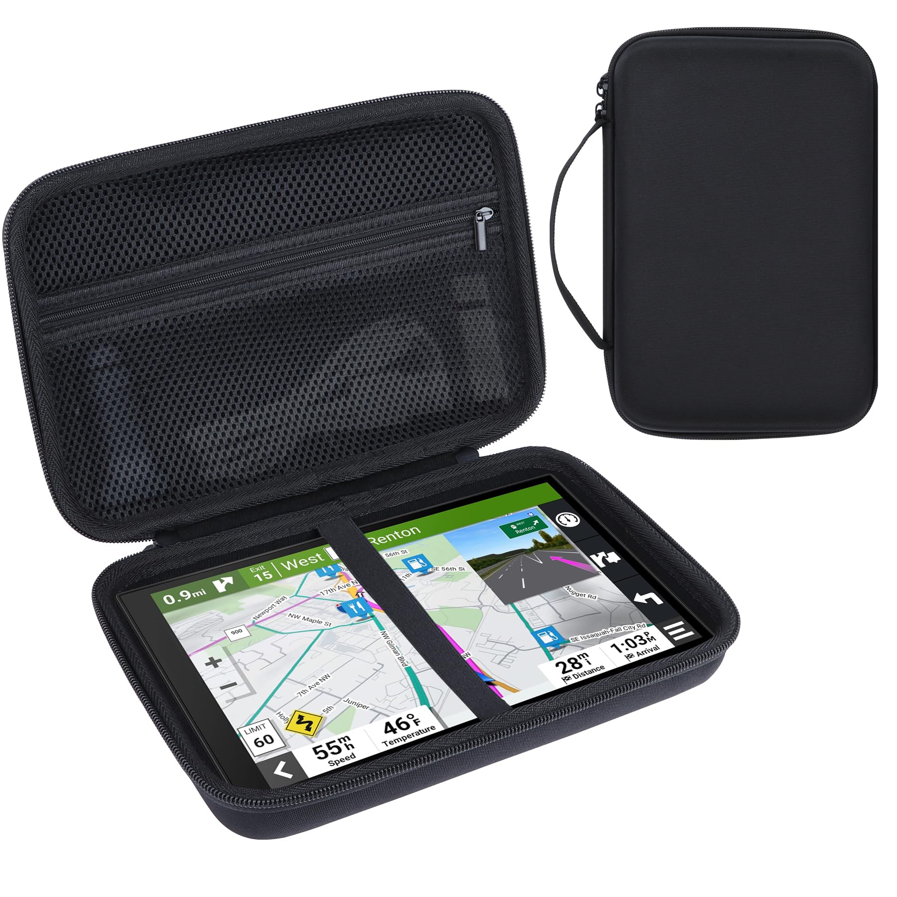 Twardy futerał ochronny kompatybilny z 20.3-25.4 cm Garmin DriveSmart 86 / Dēzl LGV1020 / Dēzl LGV820 / Dēzl LGV820 / Dēzl LGV1010 / Camper 895 / Camper 109 5 / Tread 2 GPS nawigacja