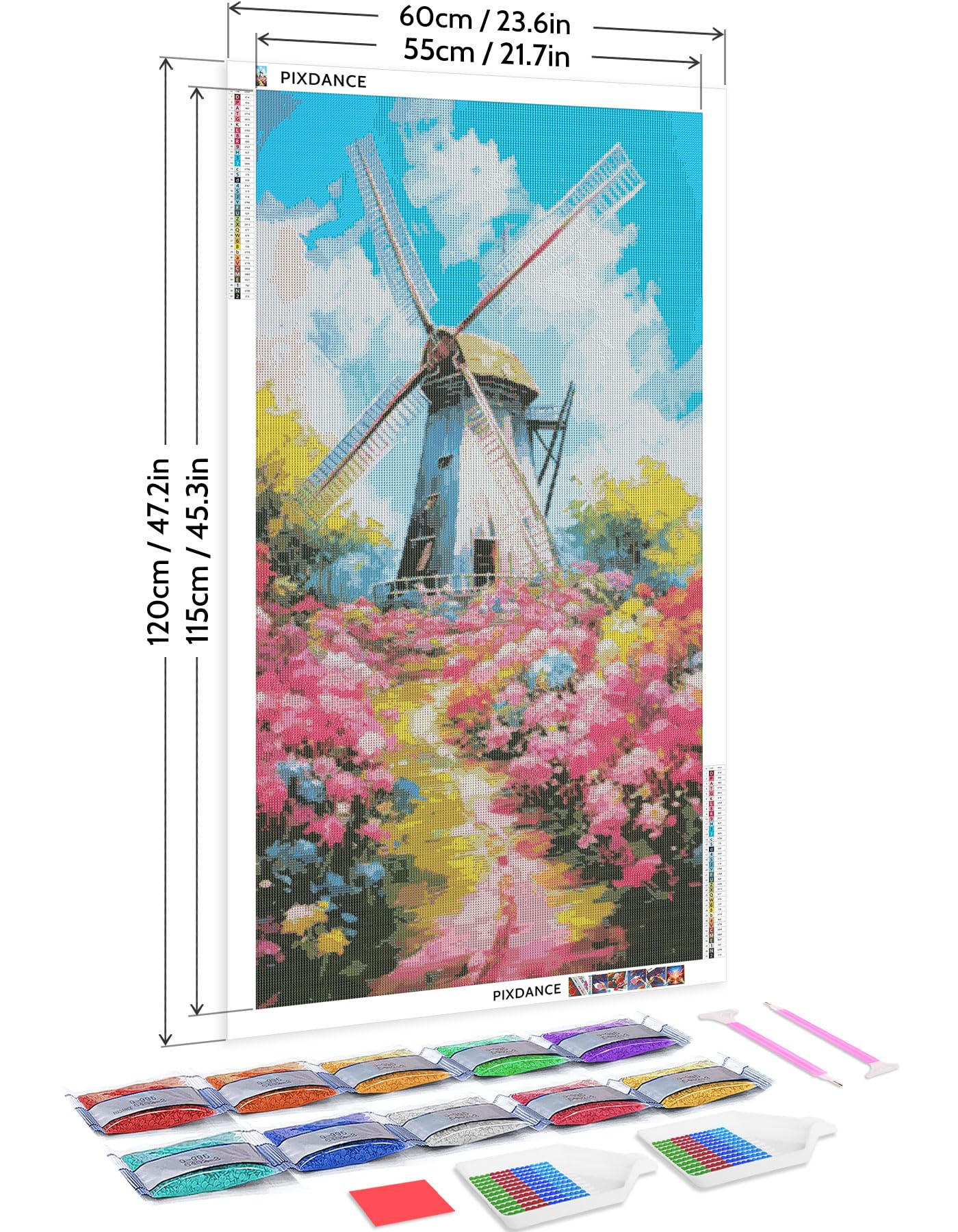 Amazon.co.jp: PixDance 5D ダイヤモンドアート キット 絵画 全面貼り