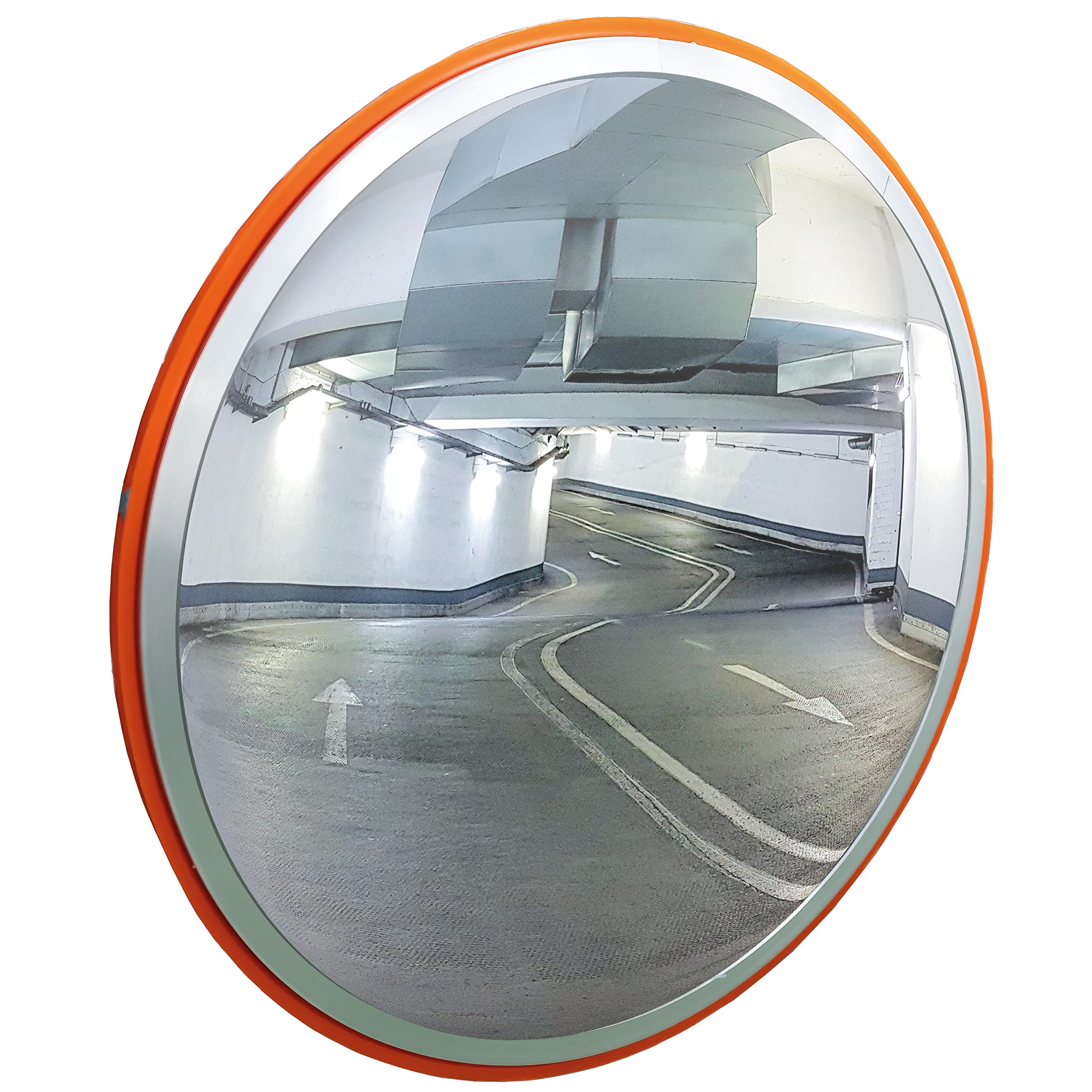 Amig Orange - Convex Mirror For Safety And Monitoring | View In Blind Spots, Columns And Corners In Commercial And Garages | Dimensions: Diameter 30 Cm | Colour: