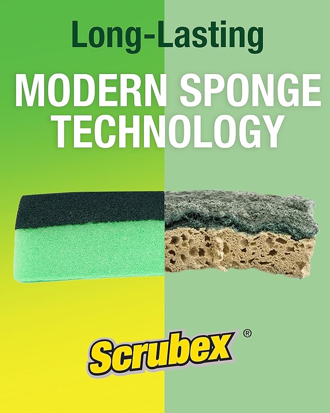 Heavy Duty Odor Resistant Scrubber Sponge, 24 Count