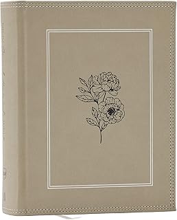 NKJV, Journal the Word Bible, Large Print: Reflect, Journal or Create Art Next to Your Favorite Verses (Stone Leathersoft over board, Red Letter)