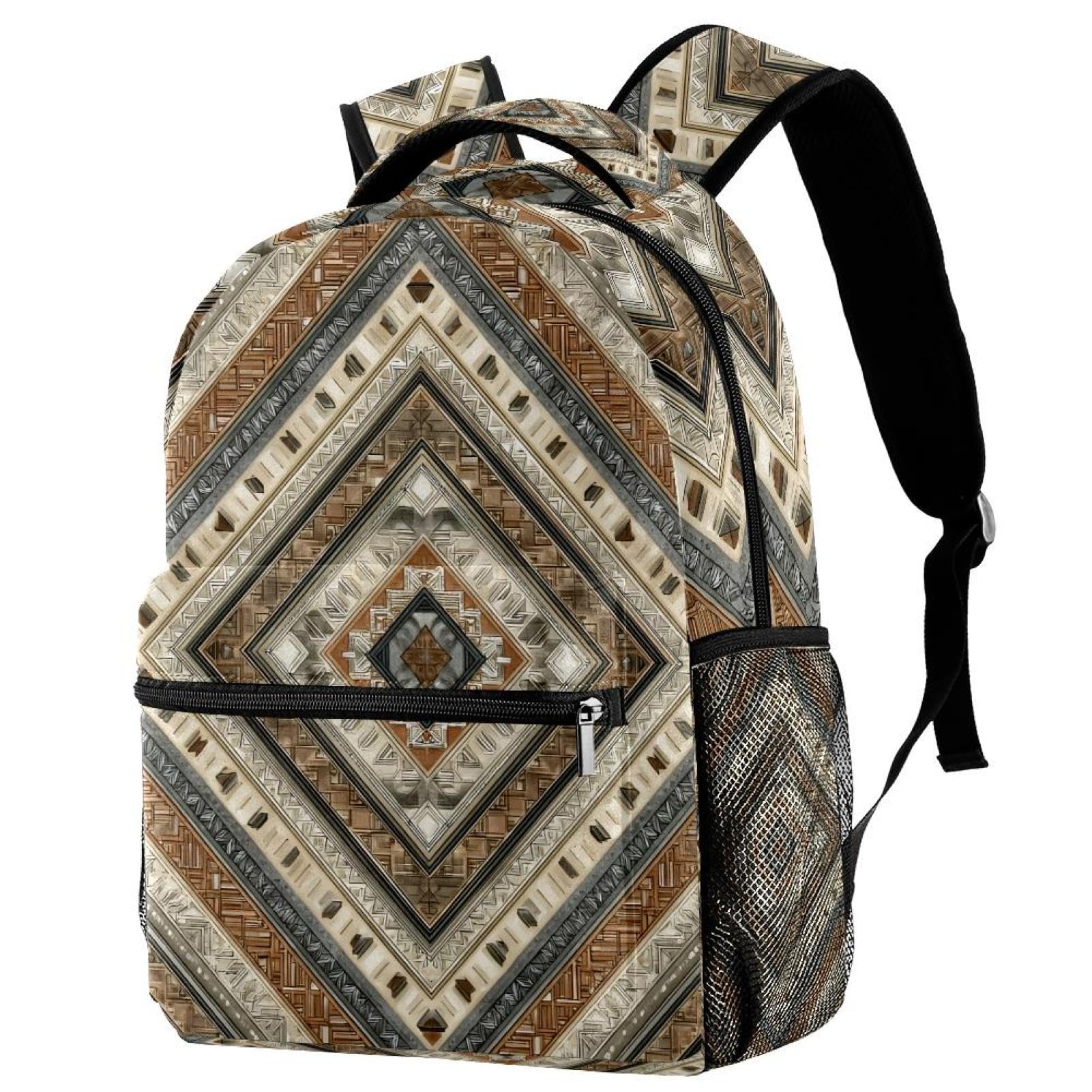 Mochila escolar étnica oriental impermeable contra la lluvia para portátil 7