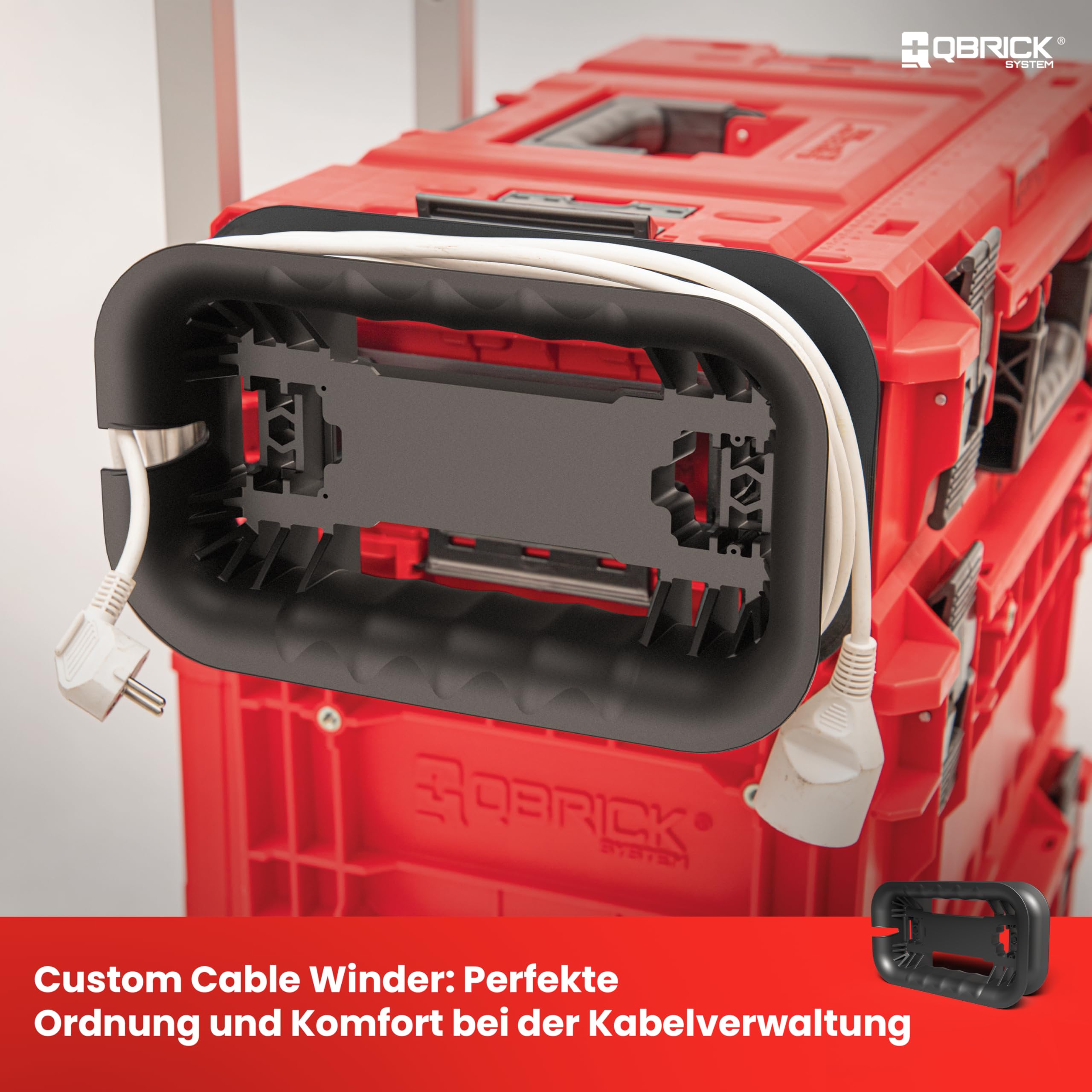 Qbrick System Kabelaufwickler Custom Cable Winder Set Kabel Organiser für Werkzeugkisten Werkzeugkoffer Zubehör Modular