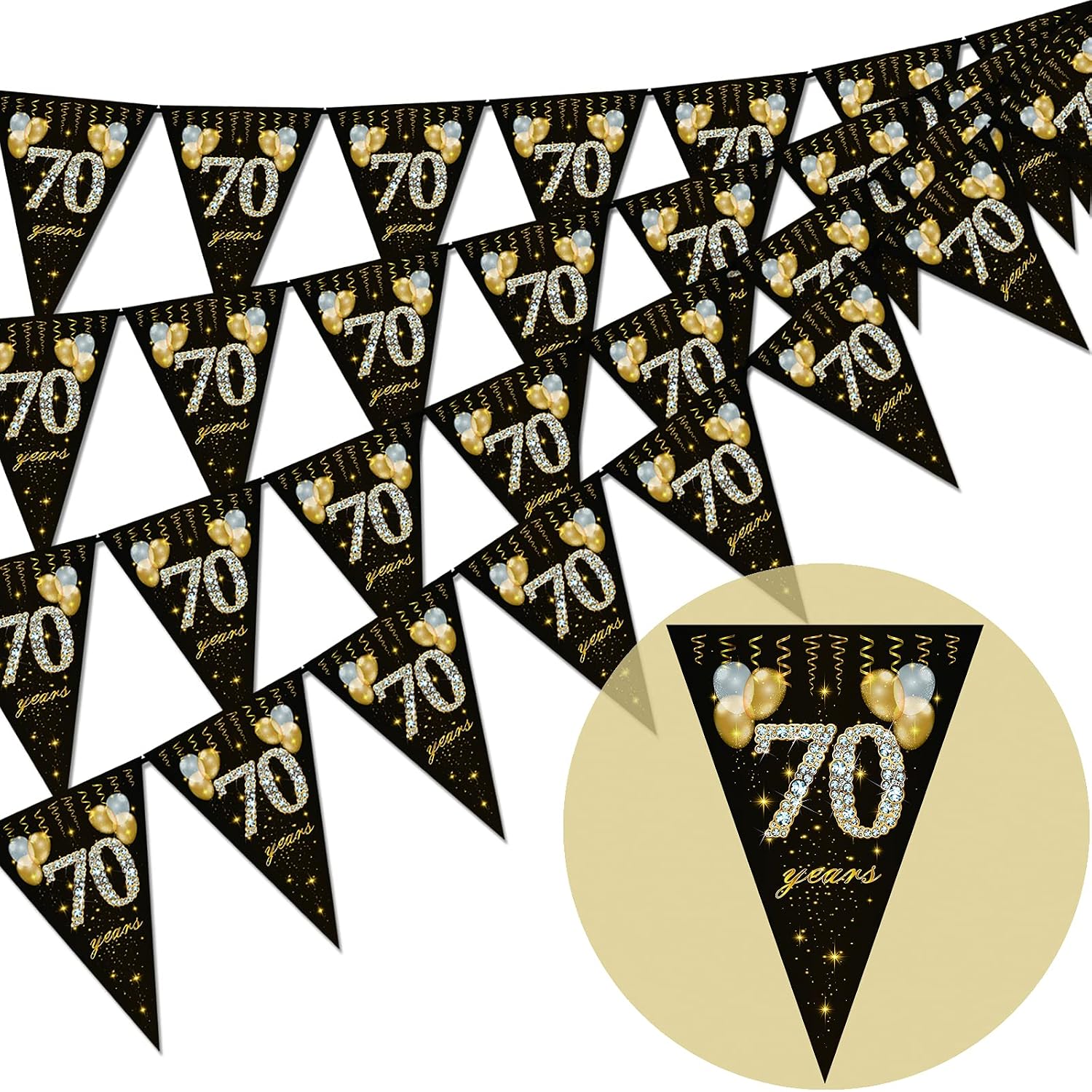 70th birthday bunting, Happy Banner Bunting Flags