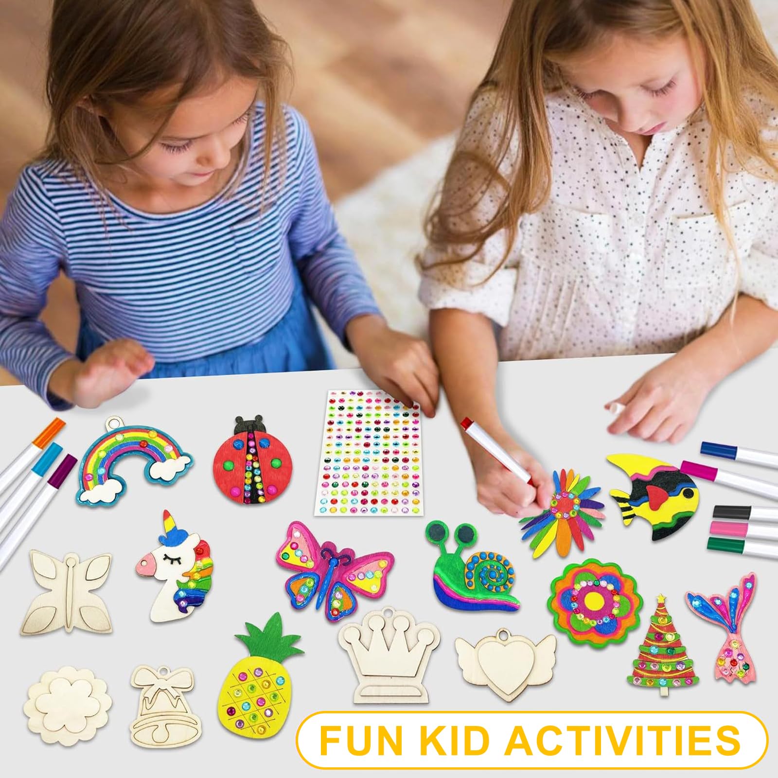 Set De 36 Imanes De Madera Animales Para Colorear – Manualidades Infantiles De 3 A 12 Años