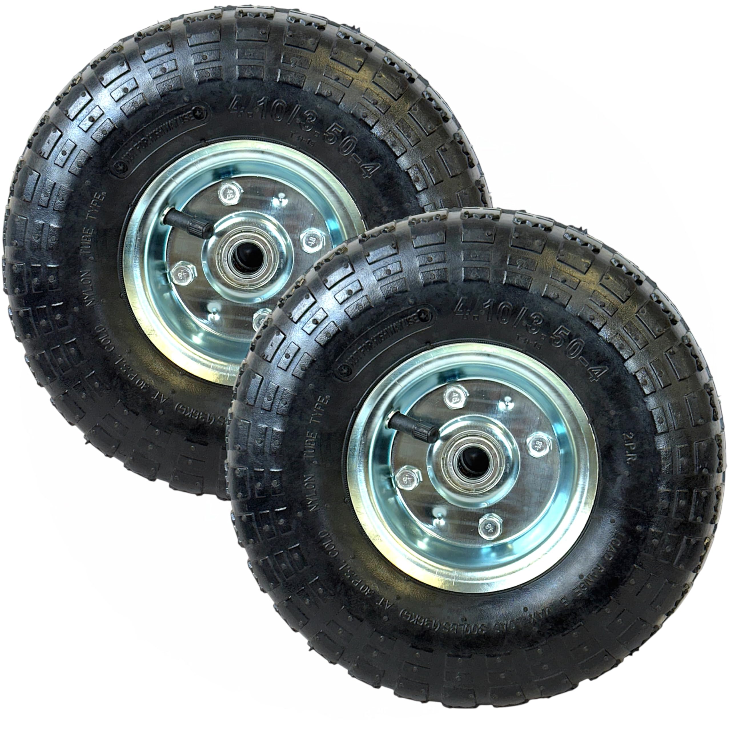 Easy Shopping® Set of 2 10" Pneumatic Wheels for Sack Trucks/Trolleys/Wheelbarrows