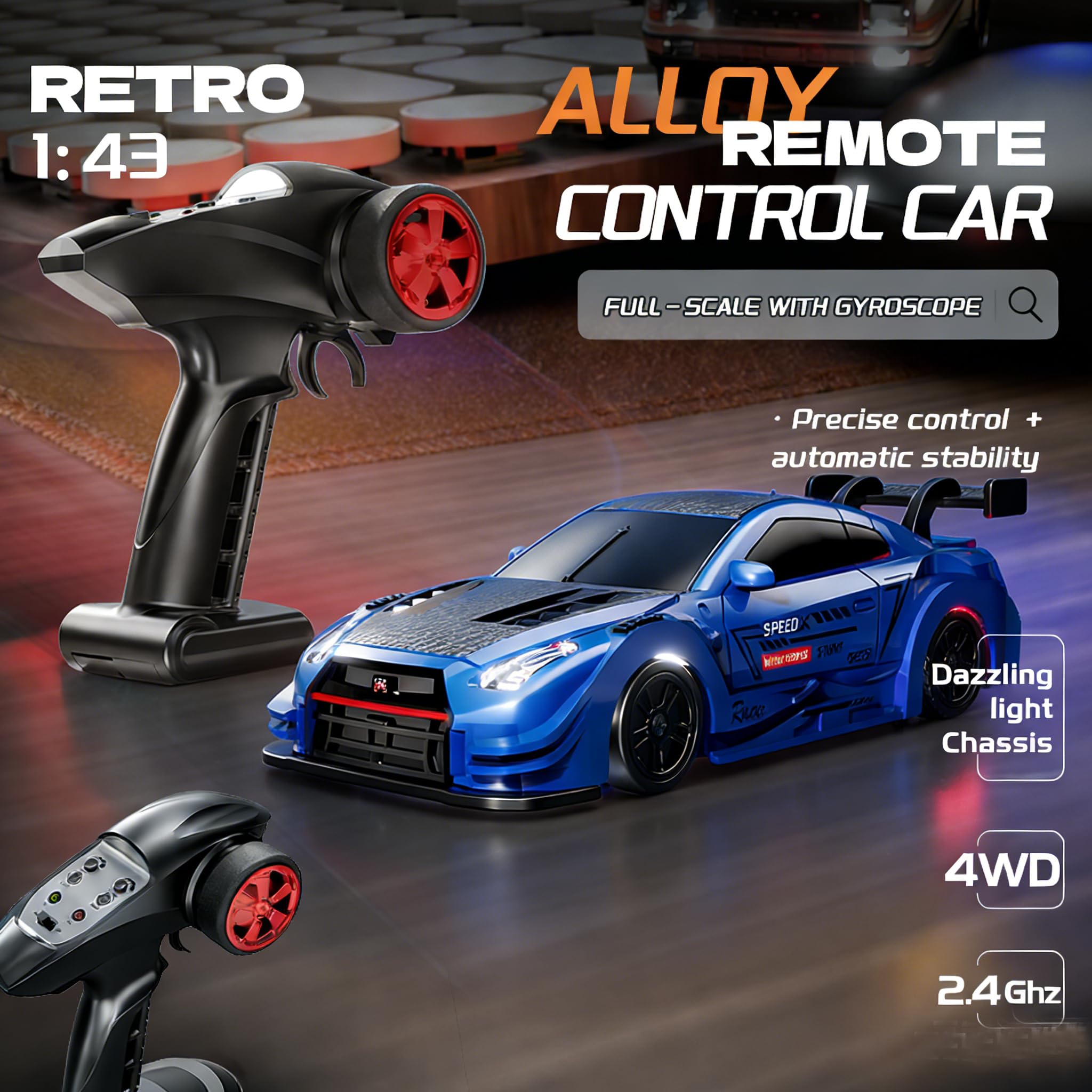 Amazon.com: Moonzeamus 88RC 1:43 Alloy Remote Control Mini Drift