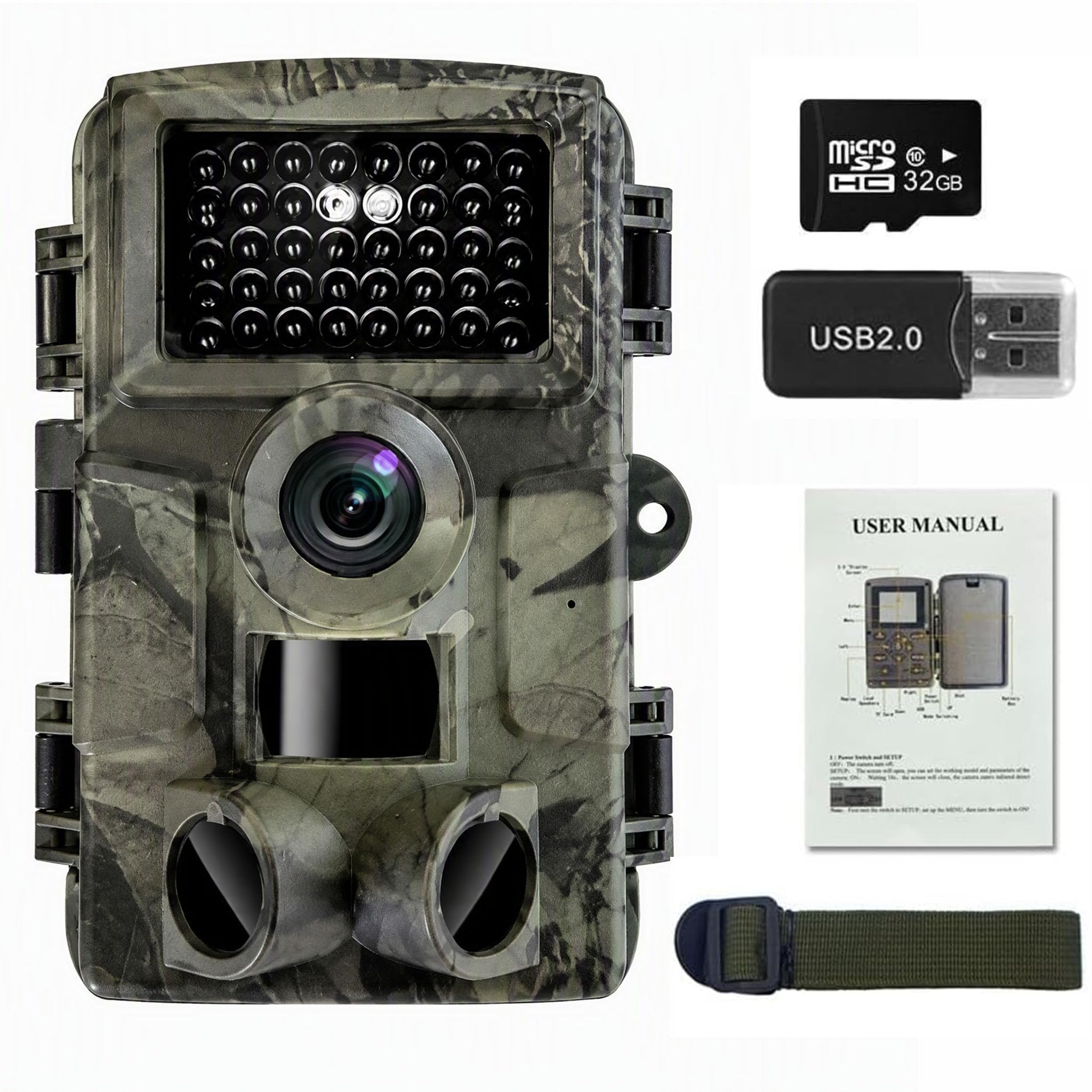 Piège Photo 4K 60MP WiFi App, 46 LED IR 25m Nuit IP66 120°