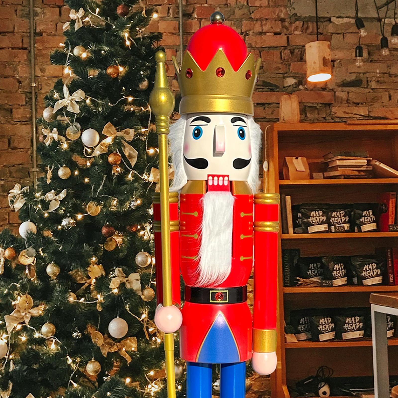 Amazon.com: CDL Nutcracker Christmas Decor Red and Blue 72 inch