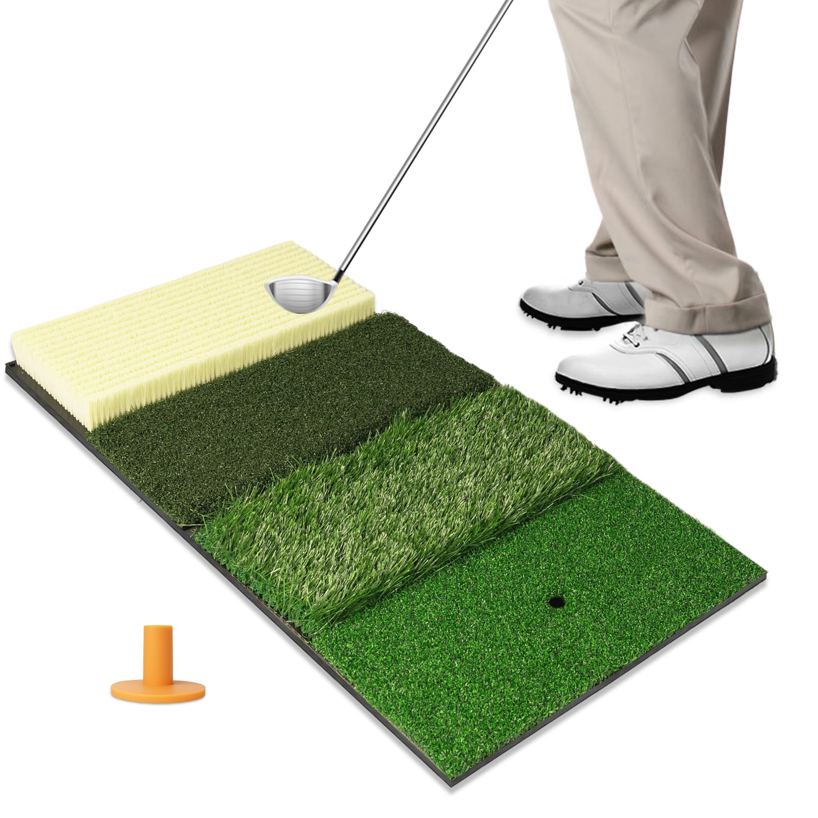 Amazon.com : SPOYNAL 4-in-1 Golf Hitting Mat, Turf Practice Mat