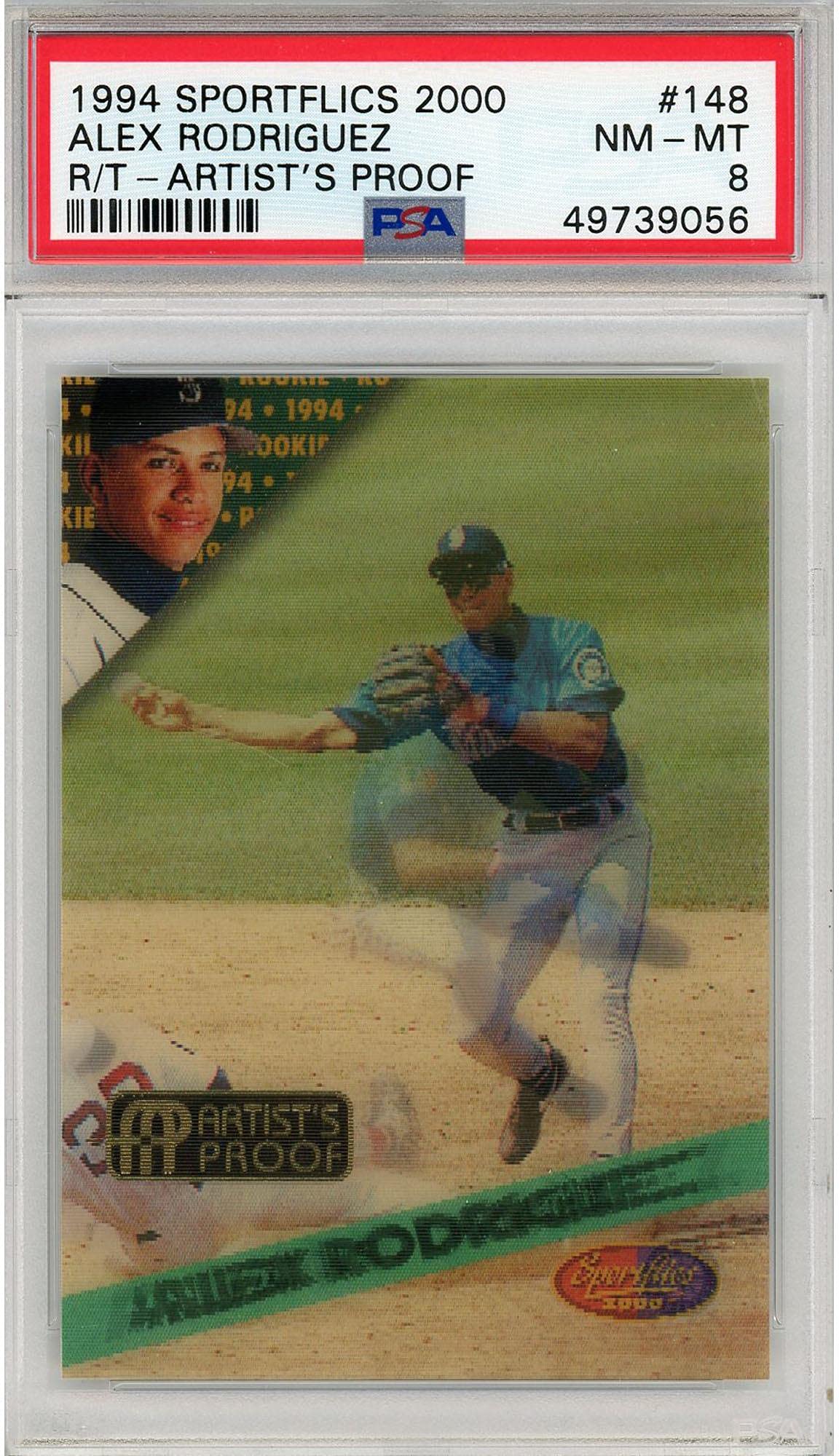 Amazon.com: Alex Rodriguez Seattle Mariners 1994 Pinnacle Sportflics Rookie  & Traded Artist Proof RC #148 PSA 8 Card - Pinnacle - Baseball Slabbed  Rookie Cards : Collectibles & Fine Art