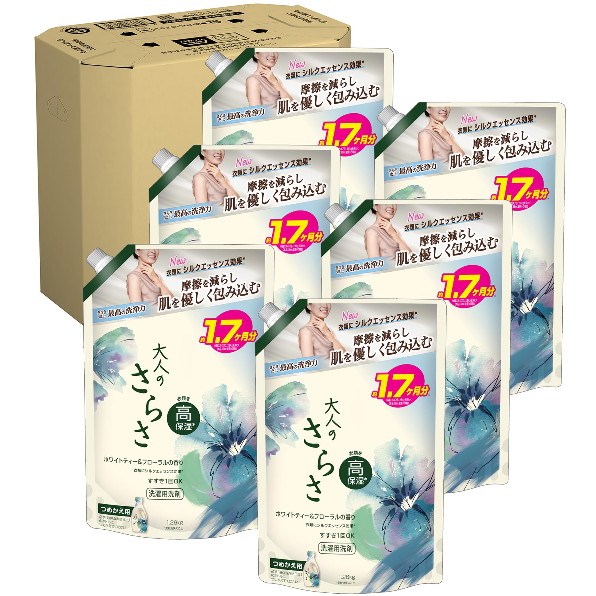 Amazon | 無添加 大人のさらさ 洗濯洗剤 ジェル 1260g 衣類のシルク