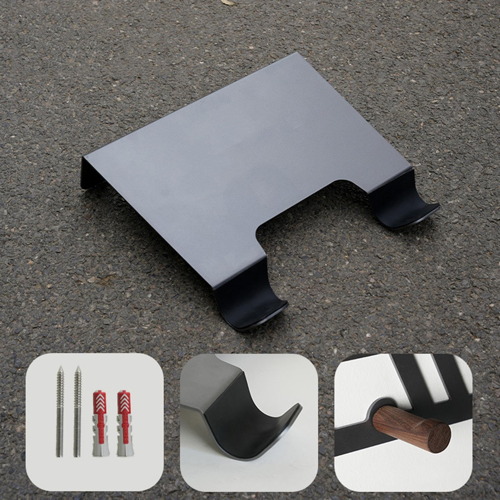 Gancio portabici a parete Supporto verticale per bicicletta con organizer | Ganci portabici resistenti per garage Appartamento Interno E Esterno Ambiente Domestico