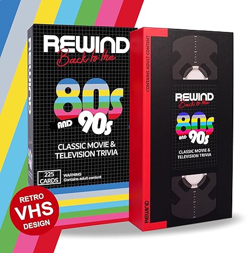Miniatura 4 de Mojo Games, Rewind - Juego de cartas de trivia de películas y televisión de regreso a los 80 y 90 - Juego de cartas nostálgico de cultura pop para