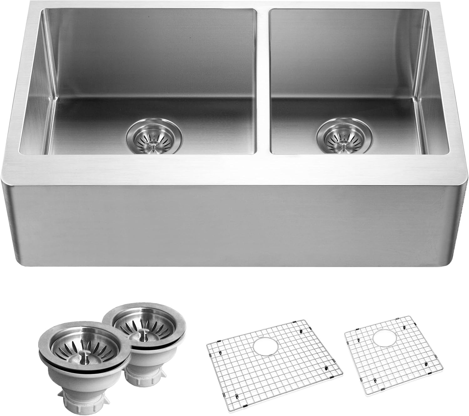 end-3360sr Epicure 33インチダブル溝18ゲージキッチンシンクfor Farmhouse I、 EN 【Products】