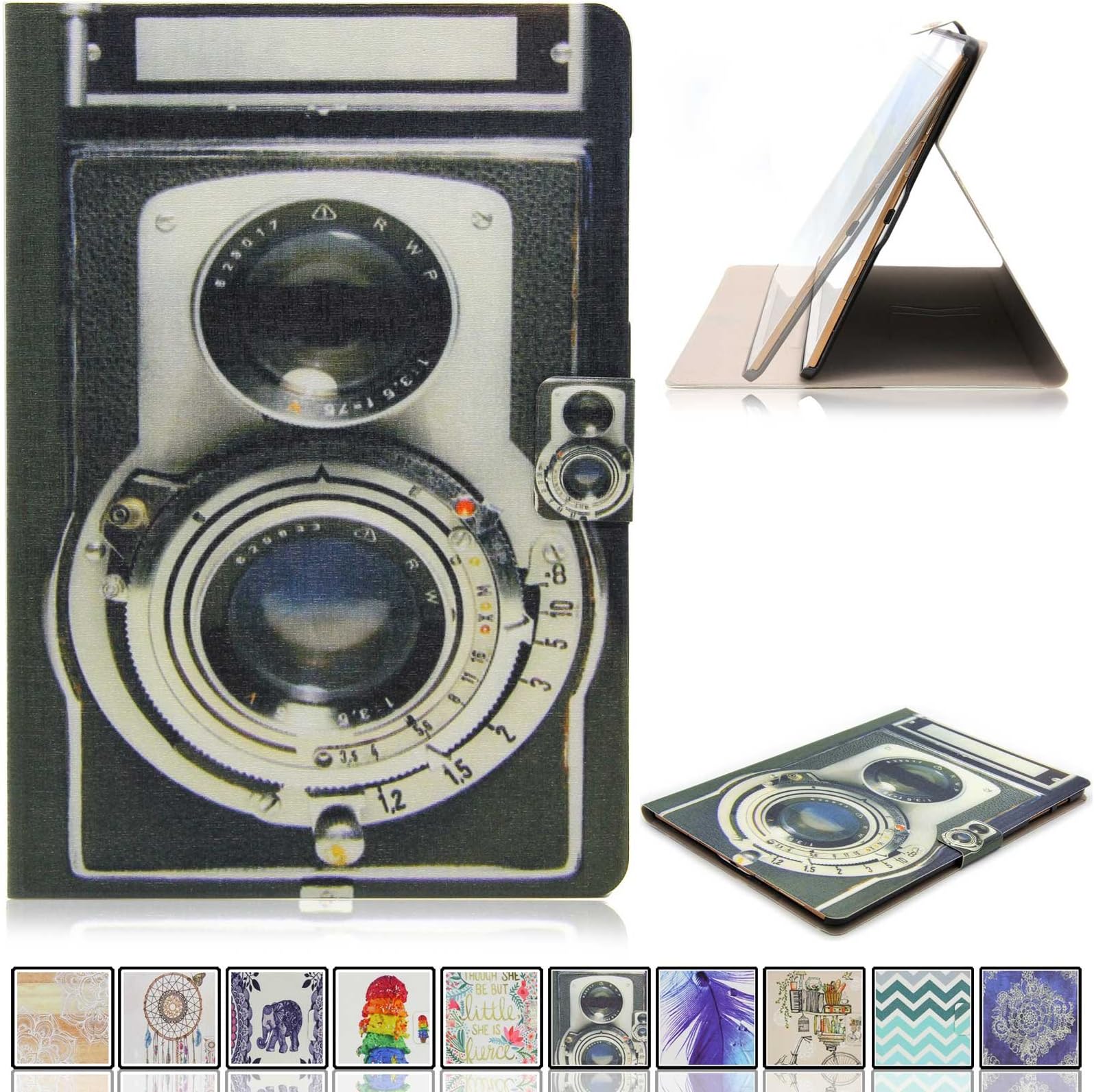 Tab S 10.5 Case-Ucover(TM) Bright Colorful Folio Hard Shell Fashion Design Smart Stand Magnetic with (Auto Sleep/Wake Feature) for Samsung Galaxy Tab S 10.5 SM-T800 (Camera)