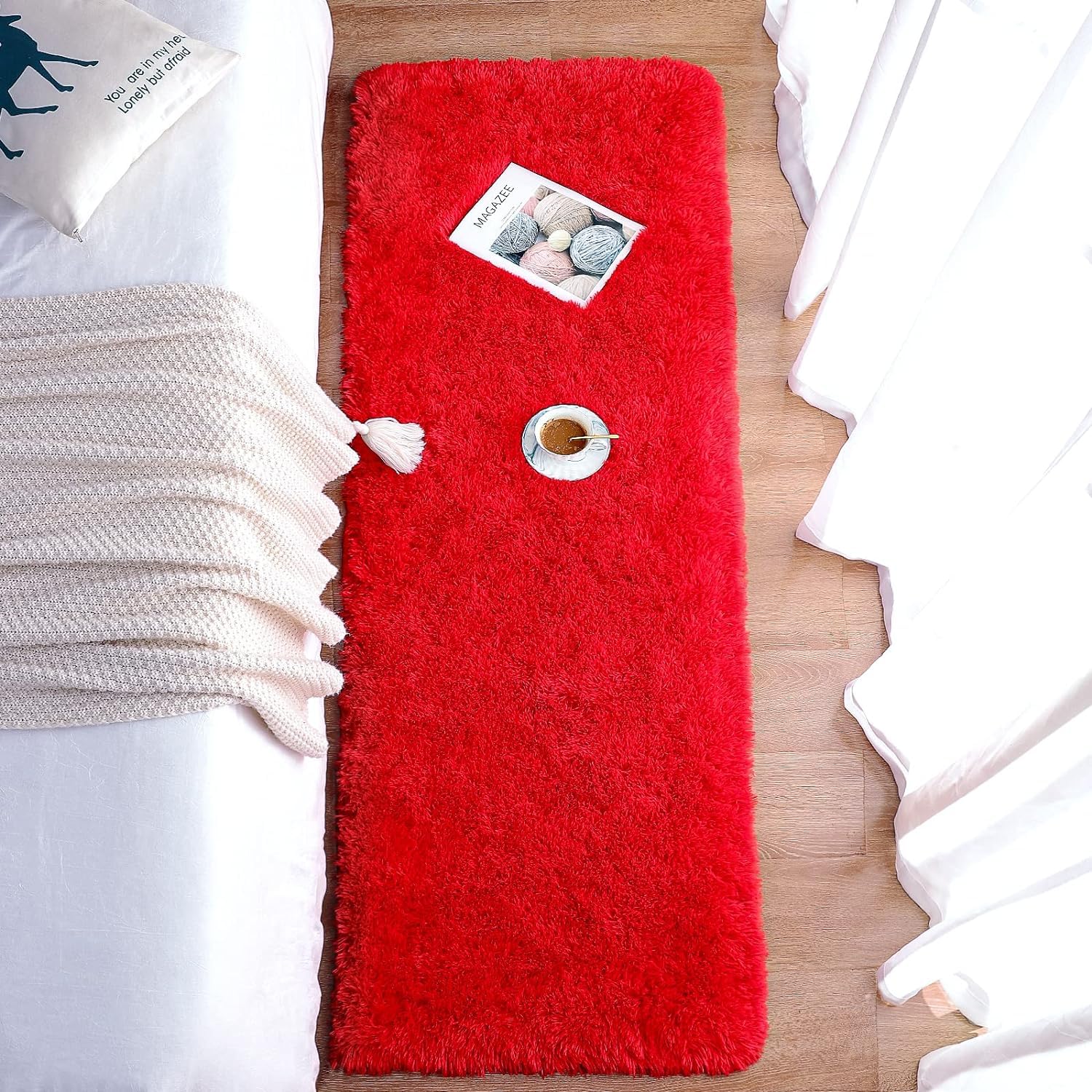 Dark Grey Shaggy Carpet - Soft & Durable Rug -17