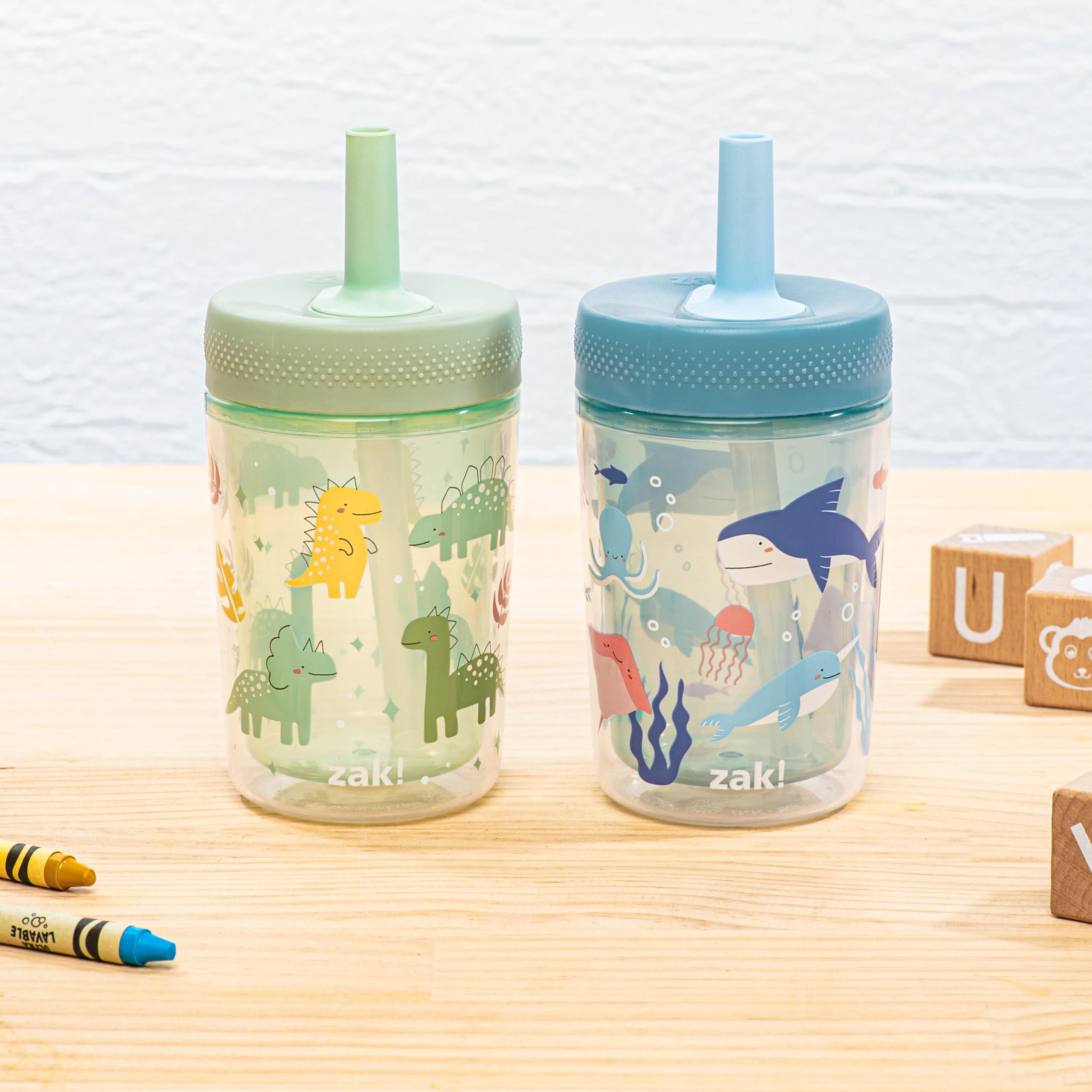 Amazon.com: Zak Designs Capri Toddler Tumblers For Travel or At