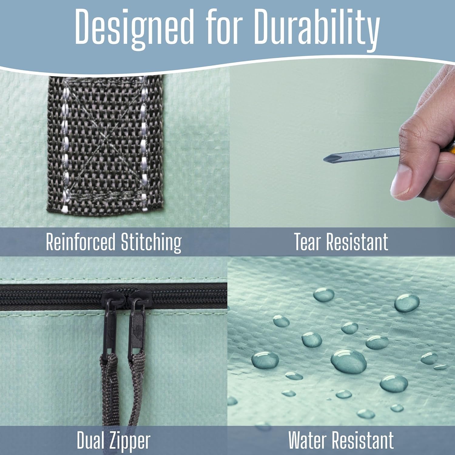 VENO 8 Pack Heavy Duty Moving Bags with Backpack Straps, Zippers & Handles, Extra Large Packing Bags for College Dorm Essentials, Moving Supplies Alternative to Cardboard Moving Boxes - Image 6