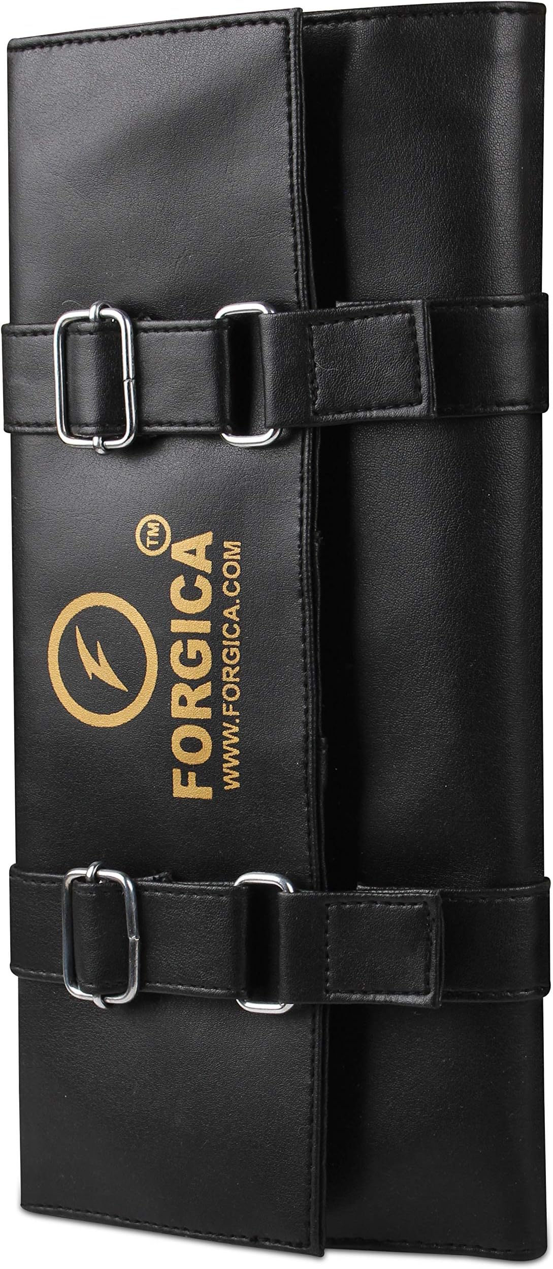 Hair Stylist Scissor Holder Gift For Men Pouch Cases for Hairdressers, Barber Shears Holder Salon Tools Holster Bag, Black PU Leather Roll-Up Organizer (Black)
