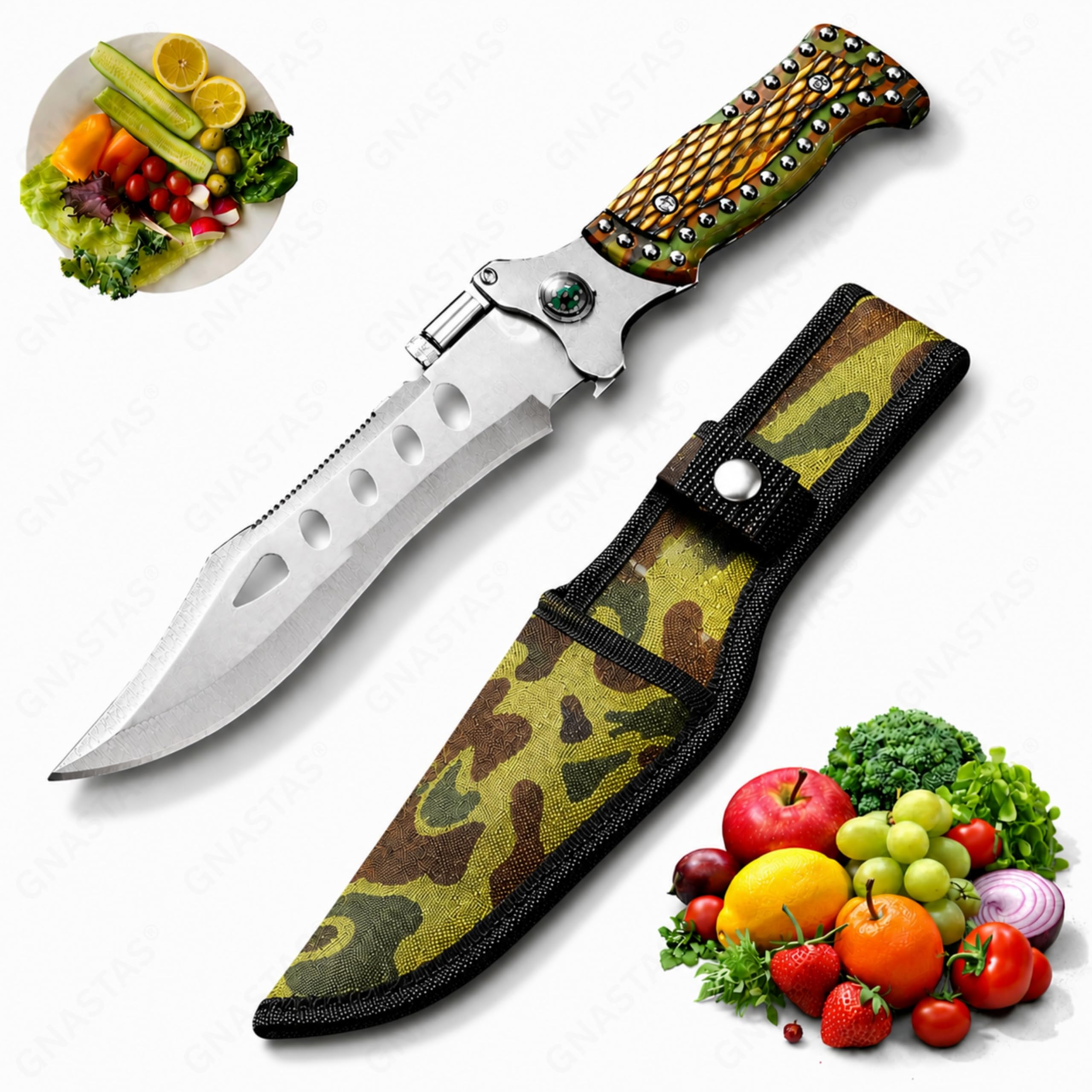 Kitchen Utility Knife – Traditional Rajwadi Knife for Fruit & Vegetable Cutting | Essential Home Tool Gadget for Daily Kitchen Use (Set of 1, with Cover Included)-image-32