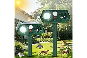 Morestar Cat Deterrent Outdoor - Repel Cats with Solar Power, Motion Sensor, and LED Lights