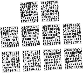 10 Sheets Alphanumeric Label Car Sign Letter Stickers Front Door Sign Cars Number Decal Reflective Numbers for Mailbox Post Mailbox Numbers Sticker Pvc Black Letters Stickers Truck