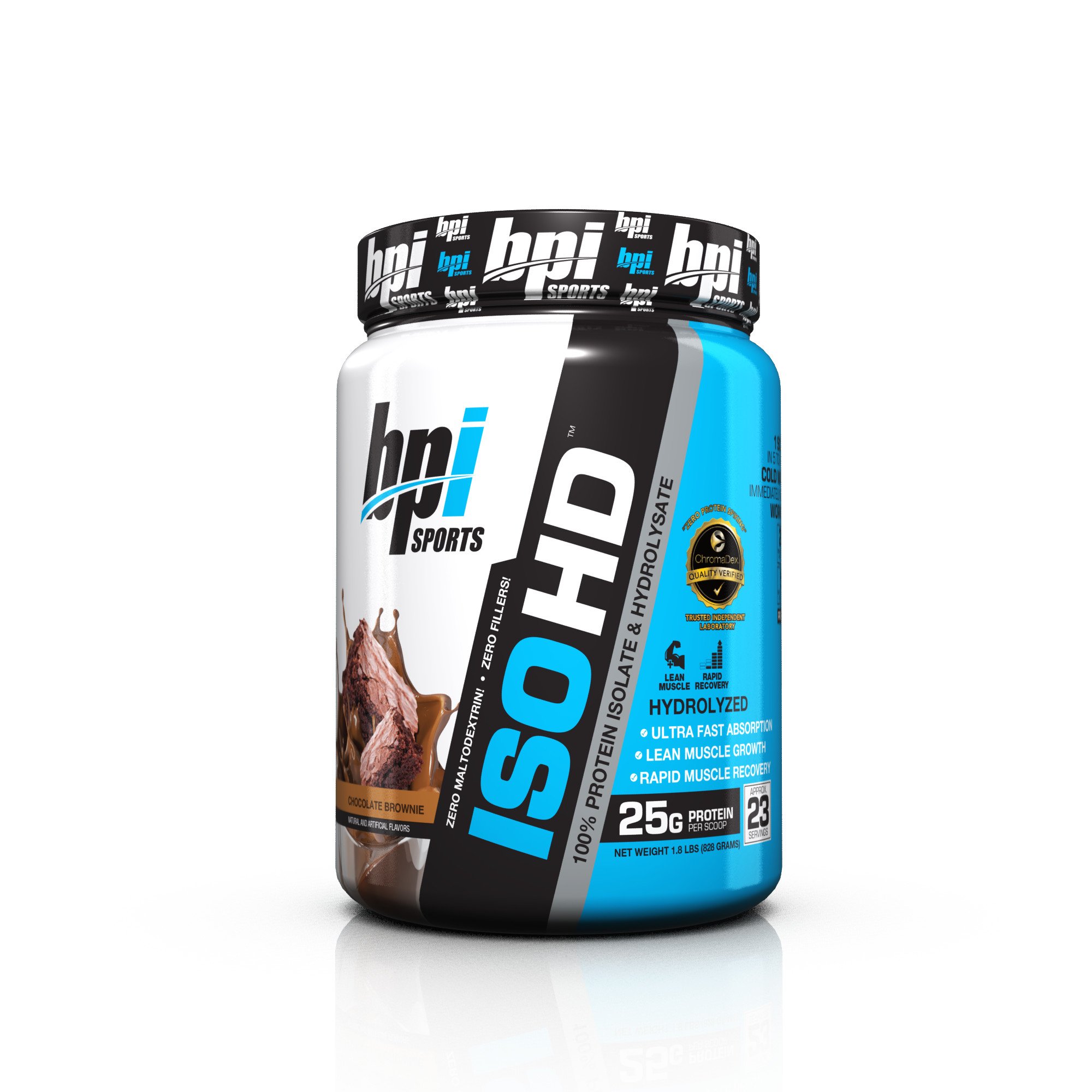 BPI Sports ISO HD 100% Protein Isolate & Hydrolysate, Chocolate Brownie, 1.8 Pound