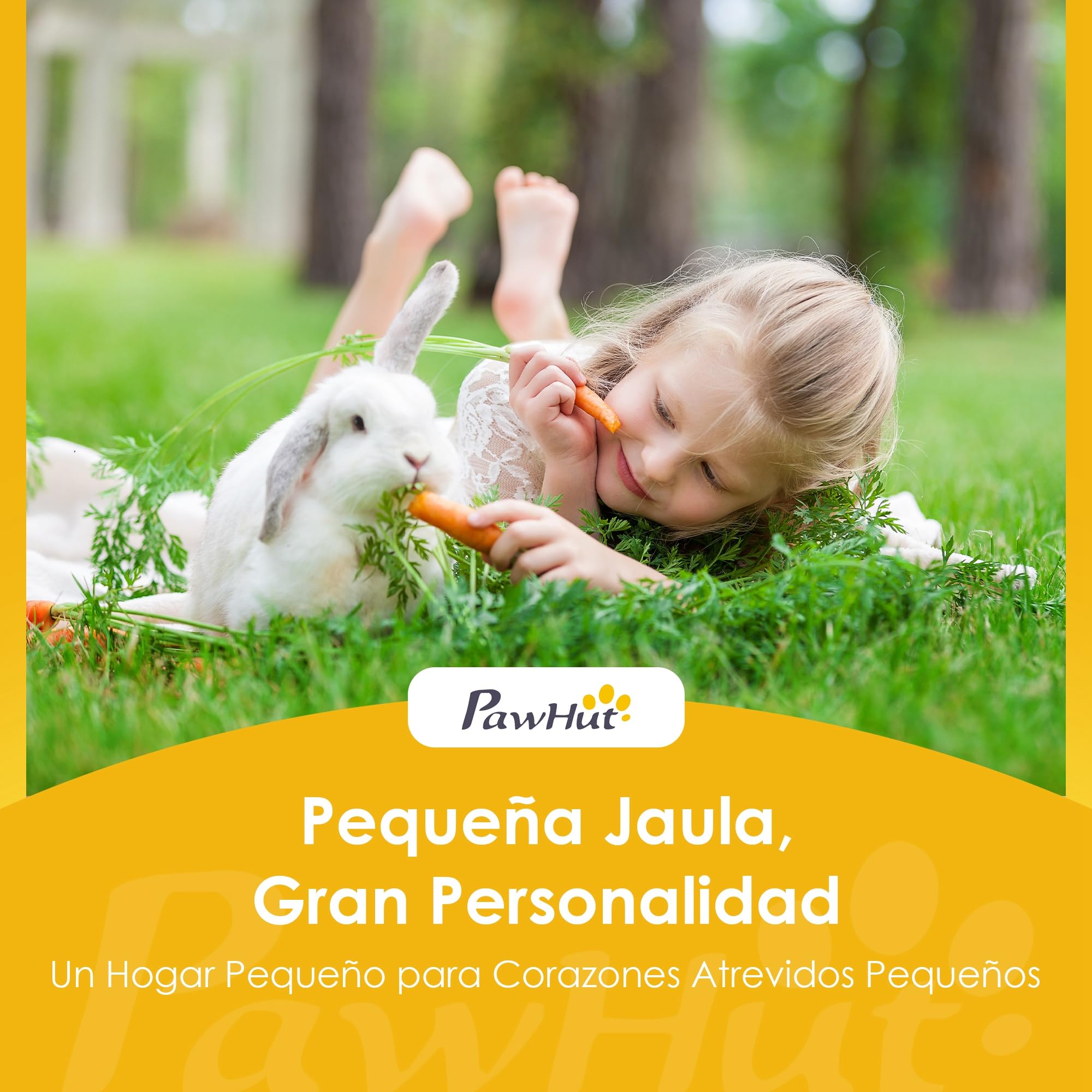 PawHut Conejera de Madera de 2 Niveles, Jaula para Conejos Grande con Techo Asfáltico, Bandeja Extraíble y Escalera, Conejera para Exterior, para Cobayas y Hámsteres, 150x45x85 cm, Gris