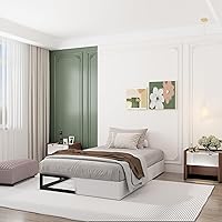 Vista 5 de Somier de 9 Pulgadas para Cama Individual, Base de Colchón de Metal Resistente, Capacidad de 3000 lbs, Perfil Alto, Libre de Ruido, Fácil Montaje