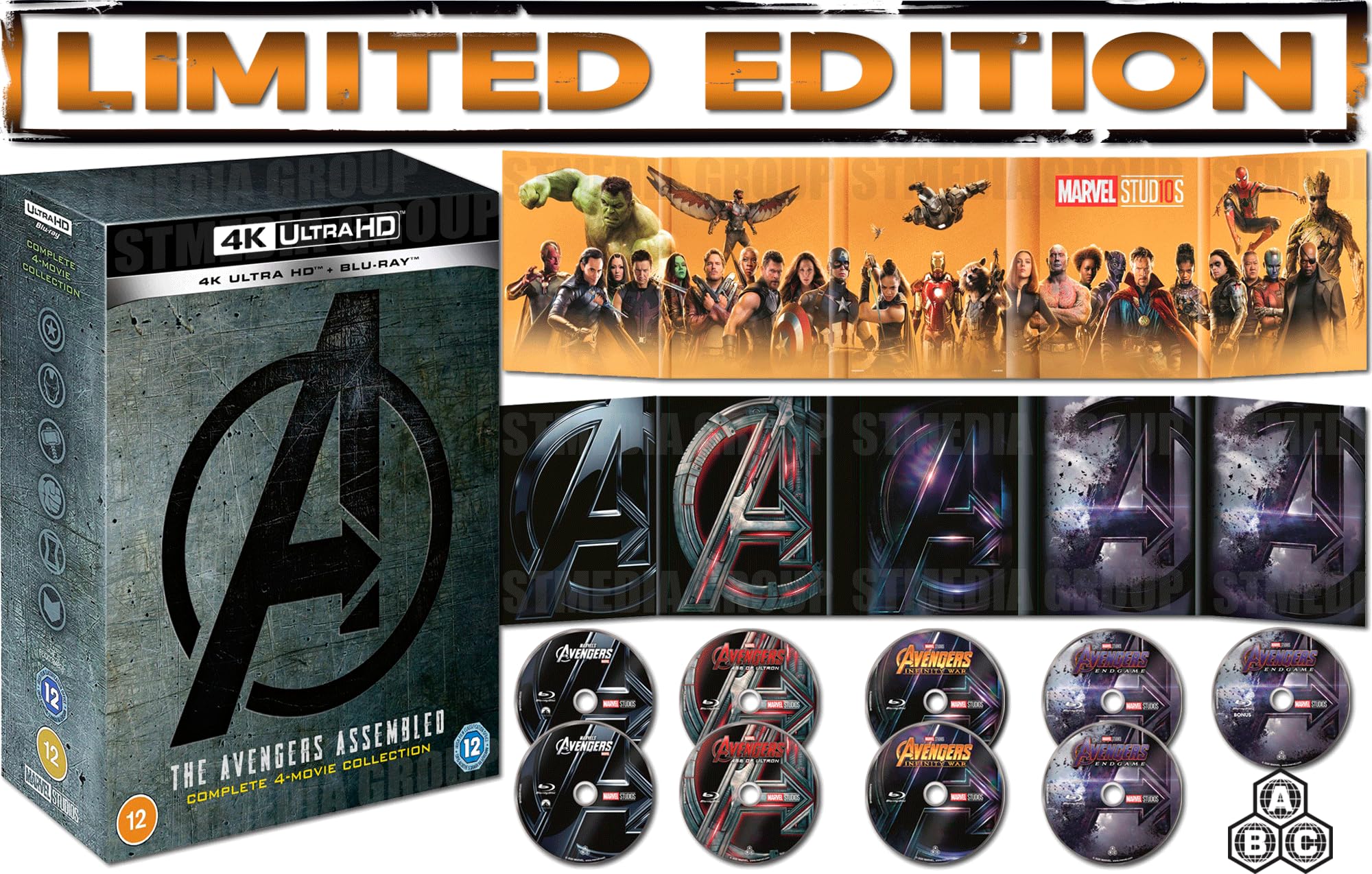 The Avengers Assembled: Complete 4-Movie Collection [2012-2019] [9-Disc Set] [4K UHD + Blu-ray] [Region Free]