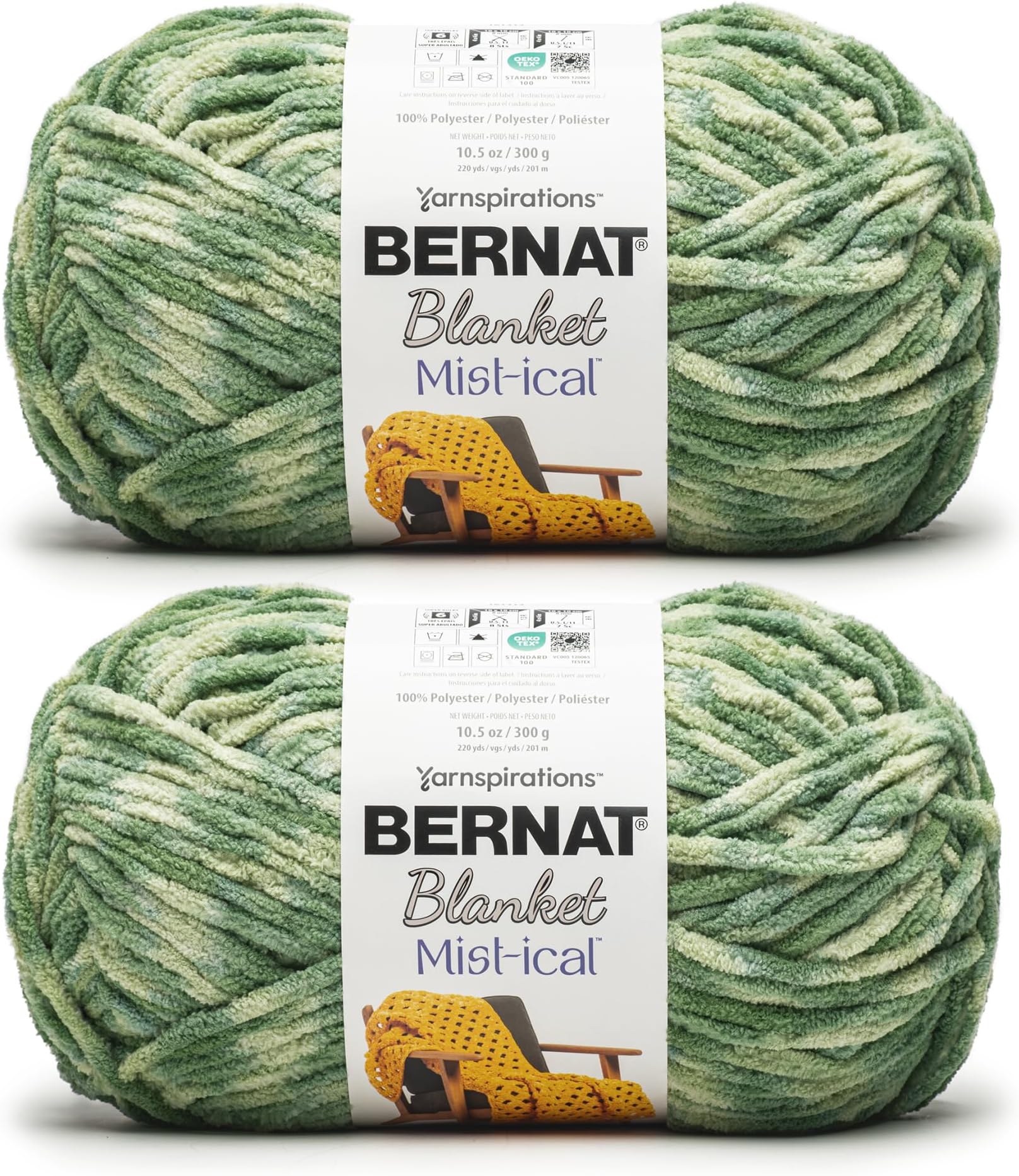 Bernat Blanket Mist-ical Fresh Green 2 Pack of 300g Yarn