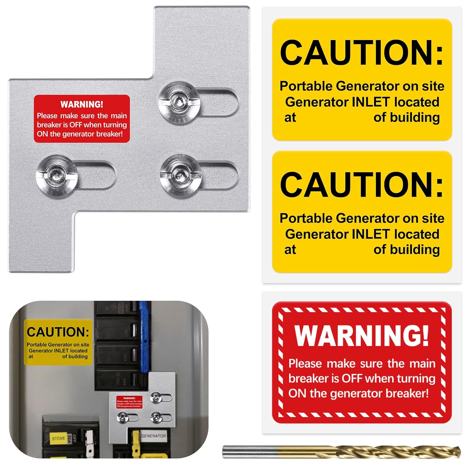 LATING Generator Interlock Kit for General Electric GE 150 and 200A Main Breaker Panels,Blue: Tools & Home Improvement