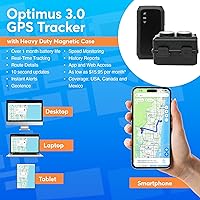Vista 4 de Optimus 3.0 GPS Tracker - Over 1 Month Battery - with Heavy Duty Waterproof Case and Powerful Magnets for Vehicles and Assets