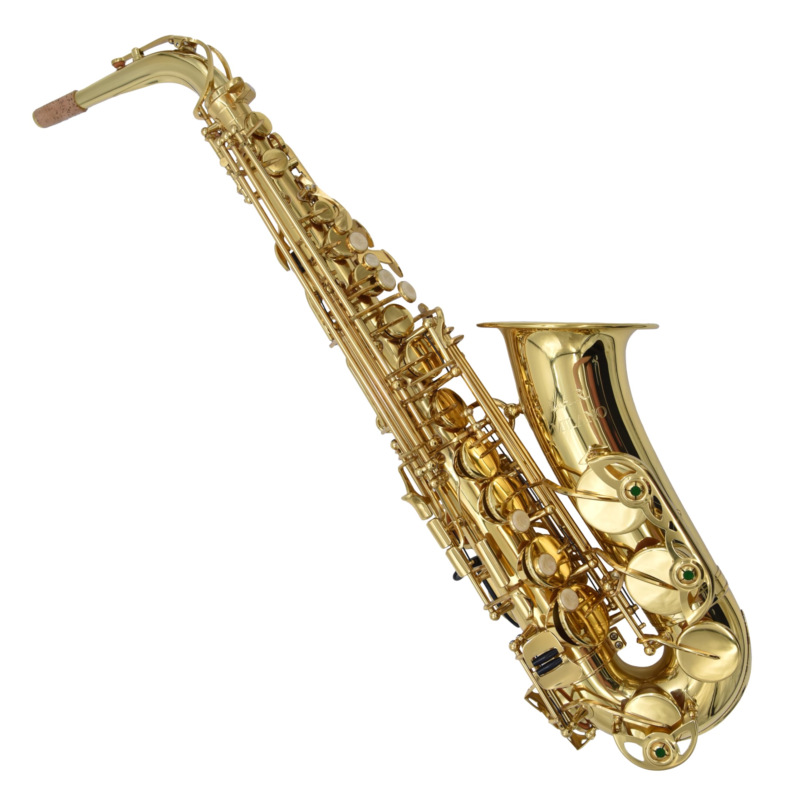 L.A.R. - By Ripamonti Sassofono Contralto in Mib (Eb), Corpo in Ottone Laccato, Chiave Fa# Acuto, Poggiapollice Regolabile, Custodia Completa con Accessori