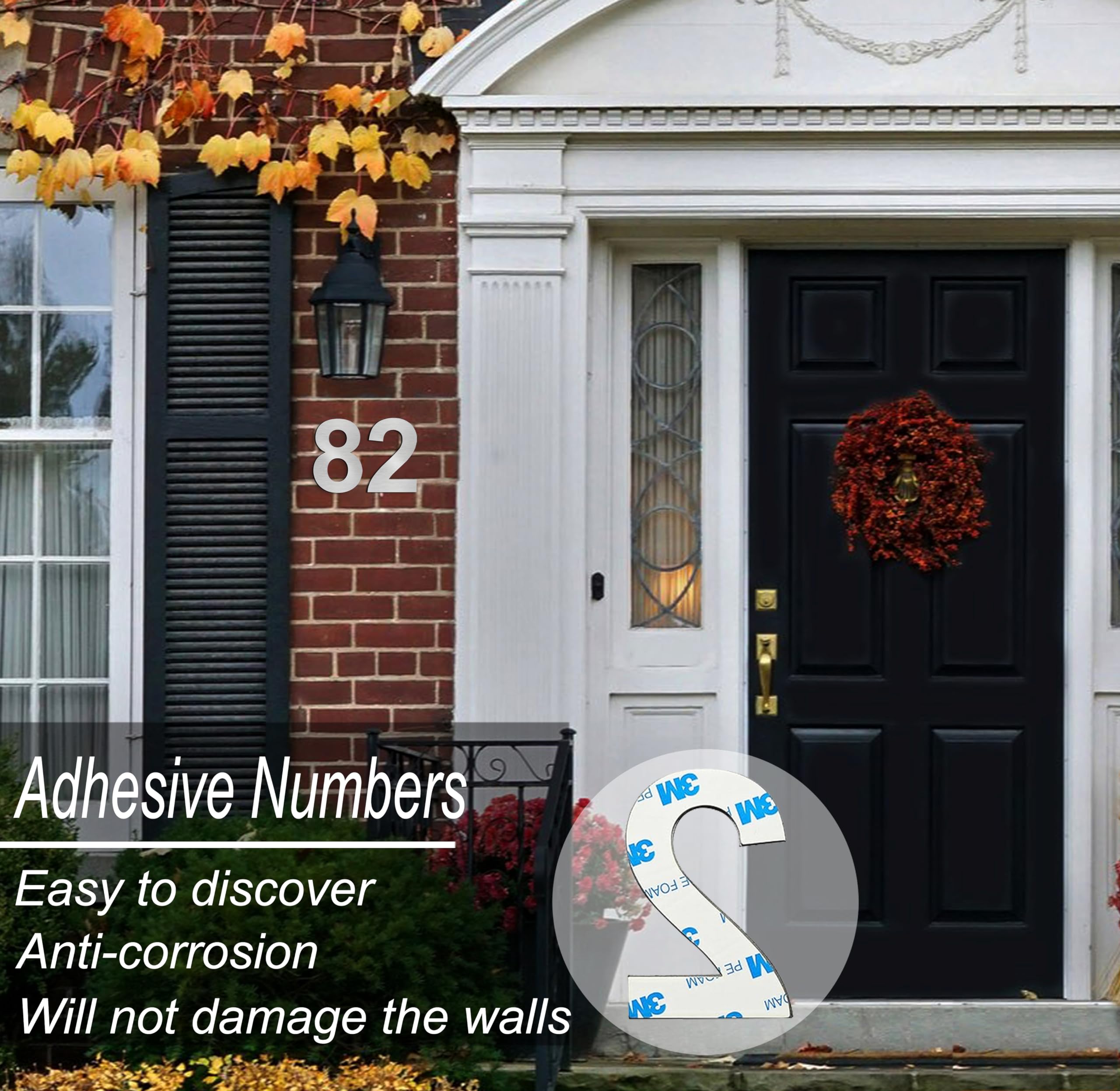Nanlyiau 5in Numero Maison Numéros De Maison Numero Maisonchiffres De Boite Aux Lettres Numero Maison Design En Acier Inoxydable 304 Massif Hauteur 5in/12.5mm(5in Numbe 6/9