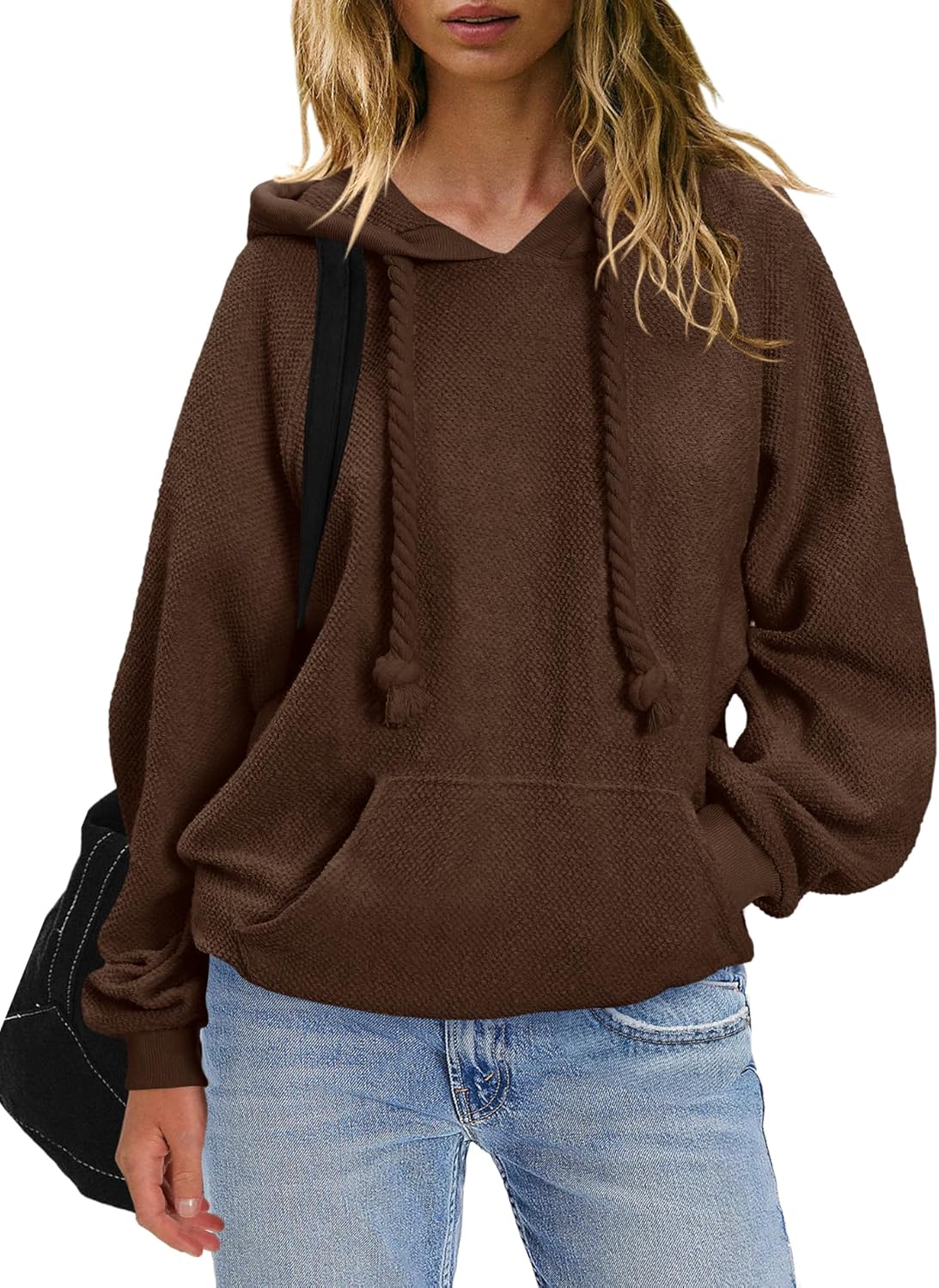 Nirovien Womens Oversized Hoodies Casual Long Sleeve Pullover Tops Fashion Hooded Sweatshirts with Pocket