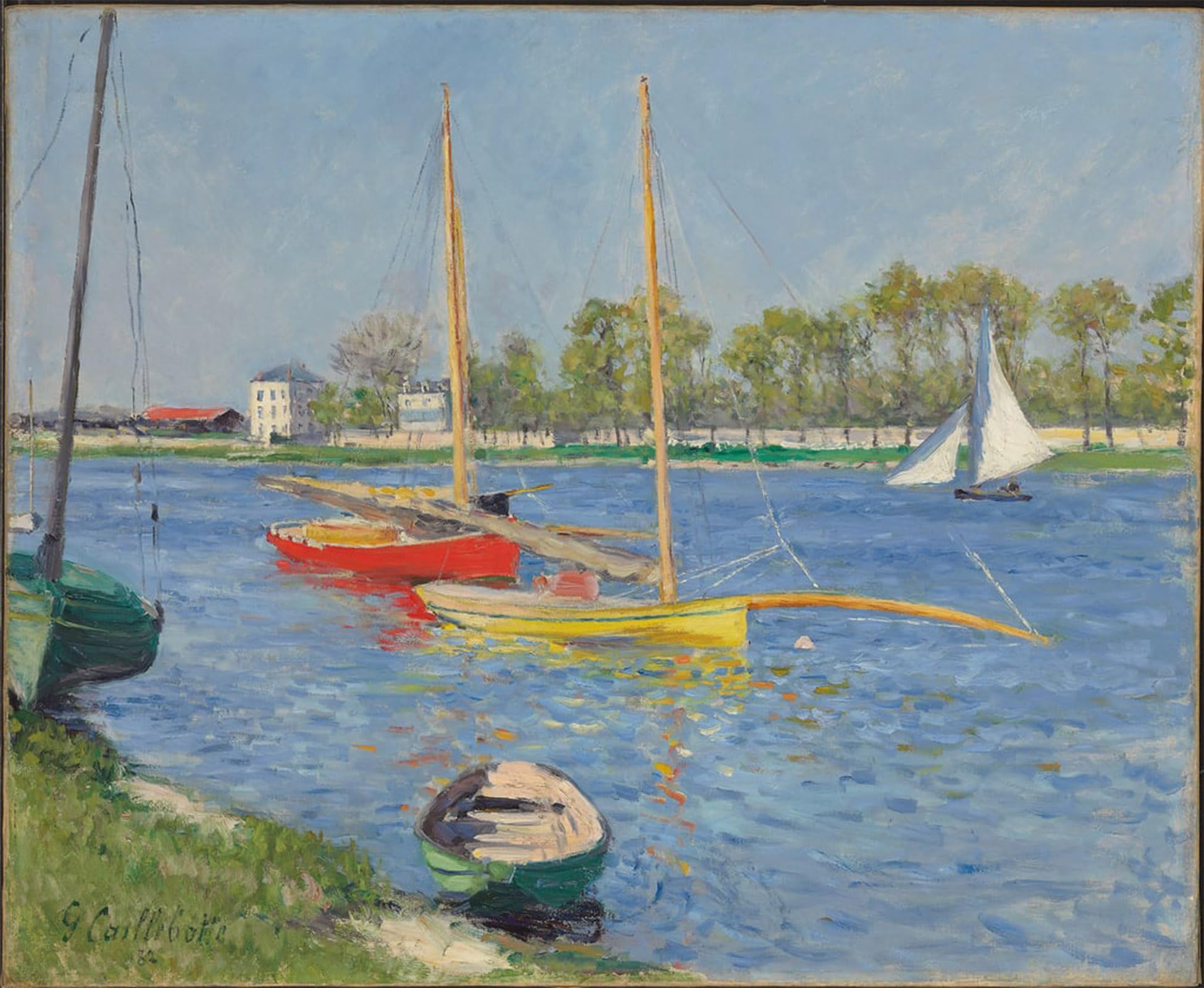 POSTERIIk Vintage Print Pop Art Landscape Artwork The Seine at Argenteuil by Gustave Caillebotte Art Prints for Office Home Decor 60x90cm