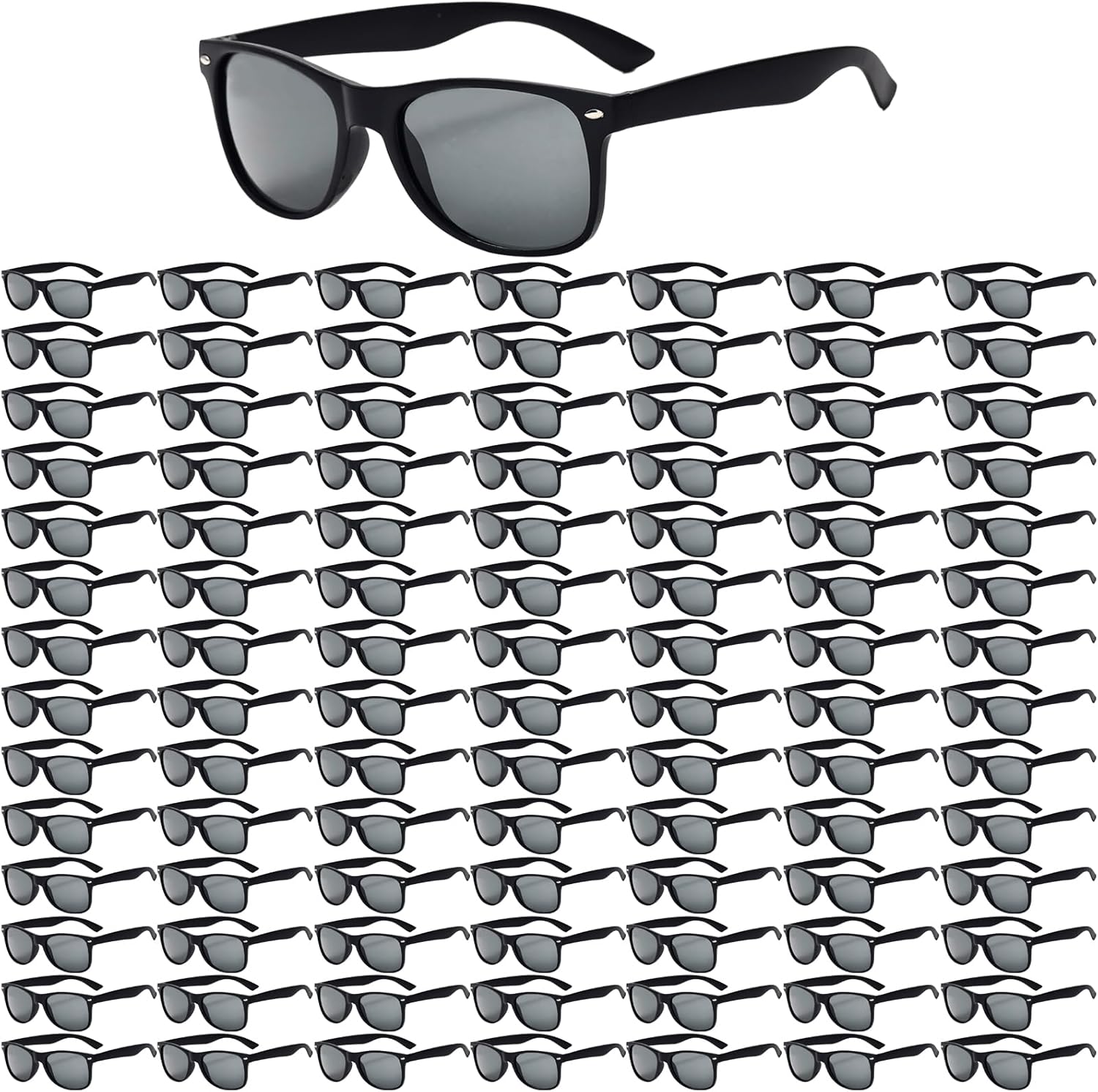 Black Sunglasses Bulk for Adult Cheap Retro Glasses for Women Men Wedding Birthday Party 10/20/50/100 Pack