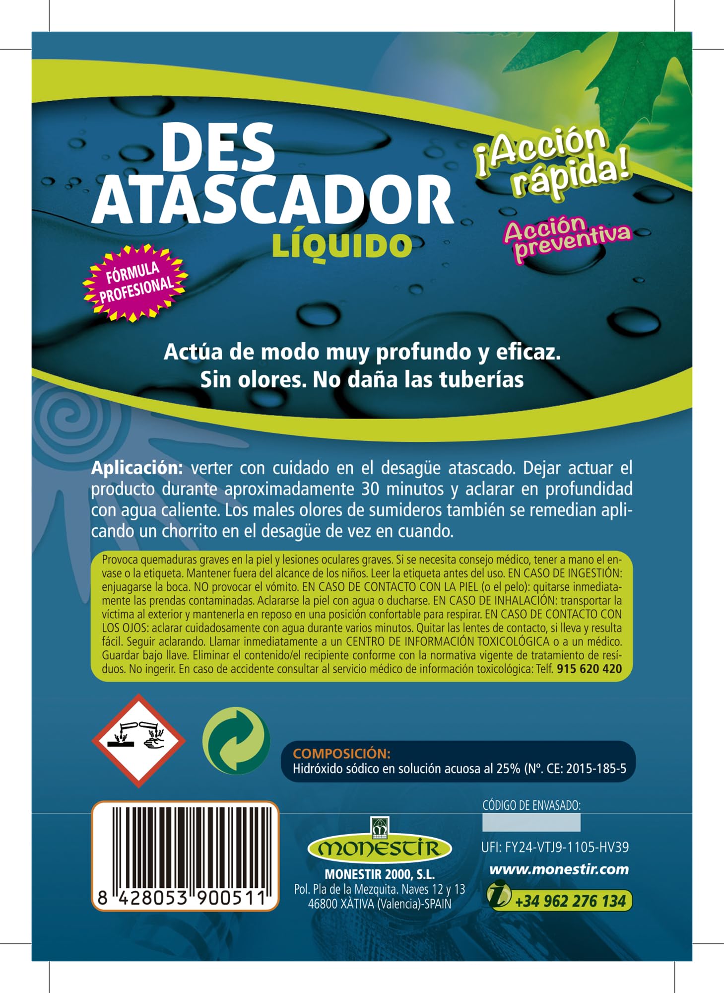 Monestir - DESATASCADOR LIQUIDO - 5 Litros