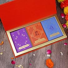 Hanuman Chalisa Shiv Chalisa Durga Chalisa (Set of 3 Pocket Size Chalisa Sangrah Book Set, Hindi, Roman Hindi), Hardbound Gift Case for Housewarming, Wedding Gift or Hanuman Jayanti