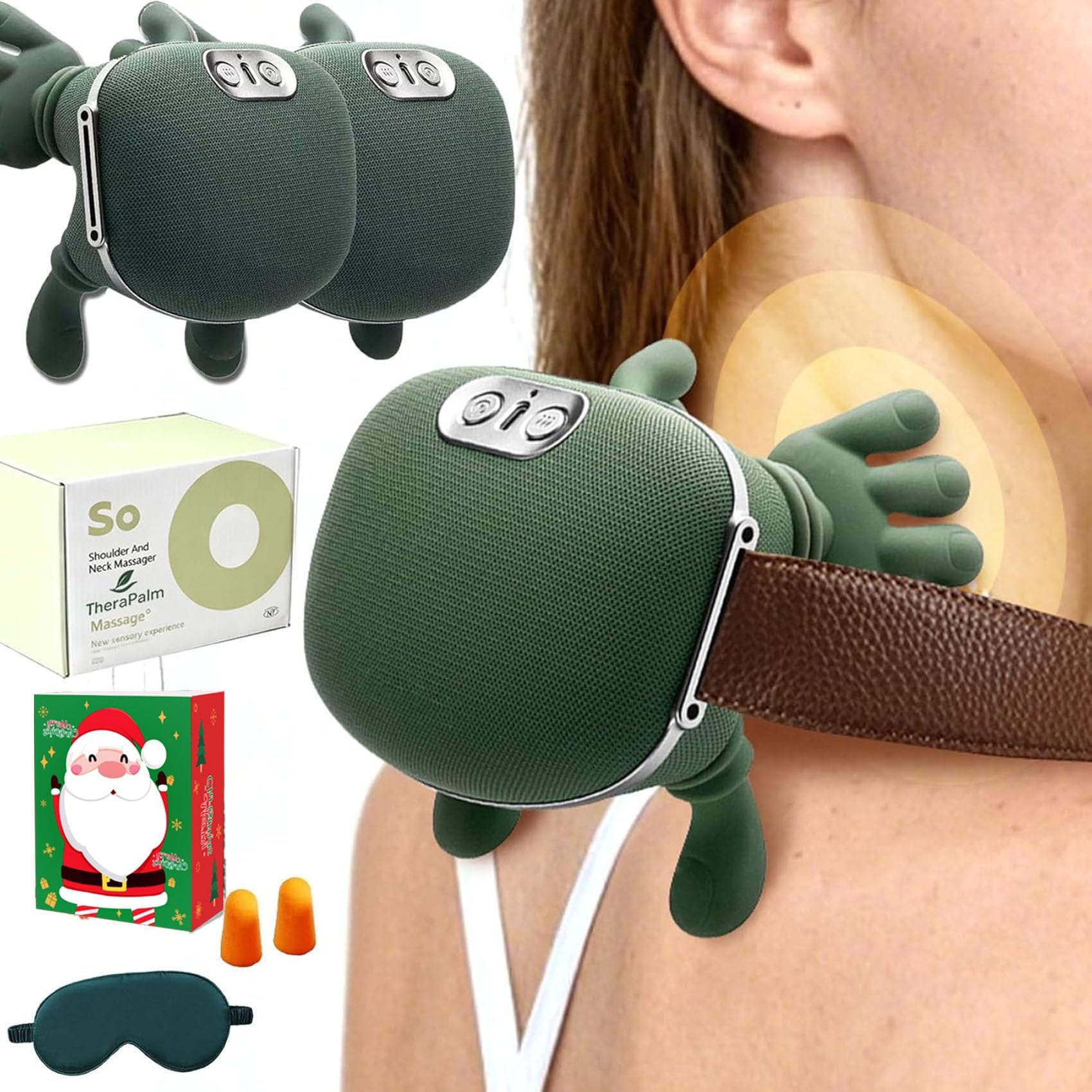 Neck and Back Massager 4d Deepk Neading, Dual Zone Warming Massager with Hands, Quiet Performance for Shoulder Back Neck Leg (2pcs)