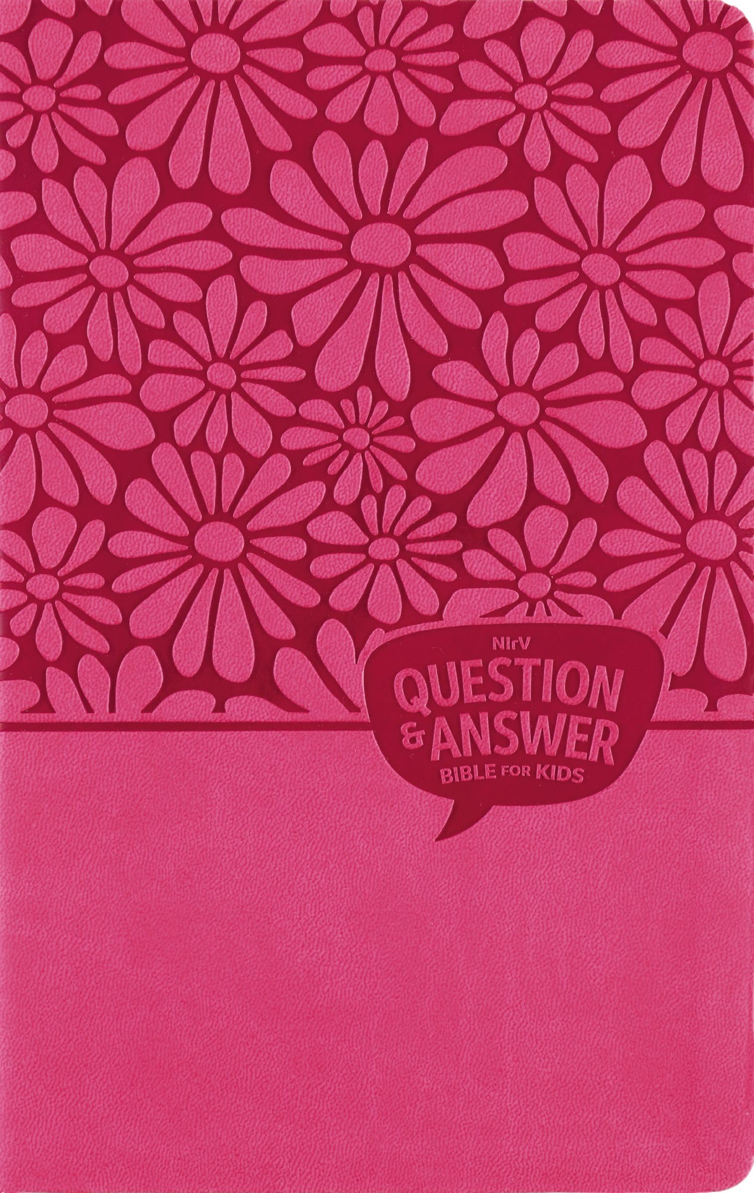 NIrV, Question and Answer Bible for Kids, Leathersoft, Pink, Comfort Print: Answers to 1,000 Questions Kids Ask About God, Faith, and the Bible