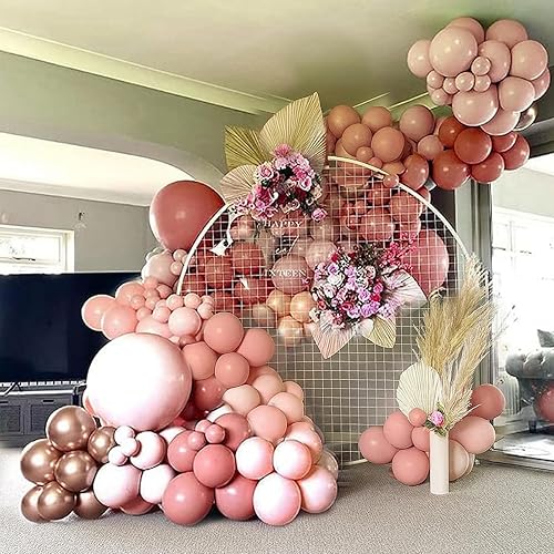 Miniatura 3 de Kit de arco de globos de color rosa rubor retro, guirnalda de globos de arena rosa polvoriento, crema, melocotón, blanco, arena, globos bohemios,