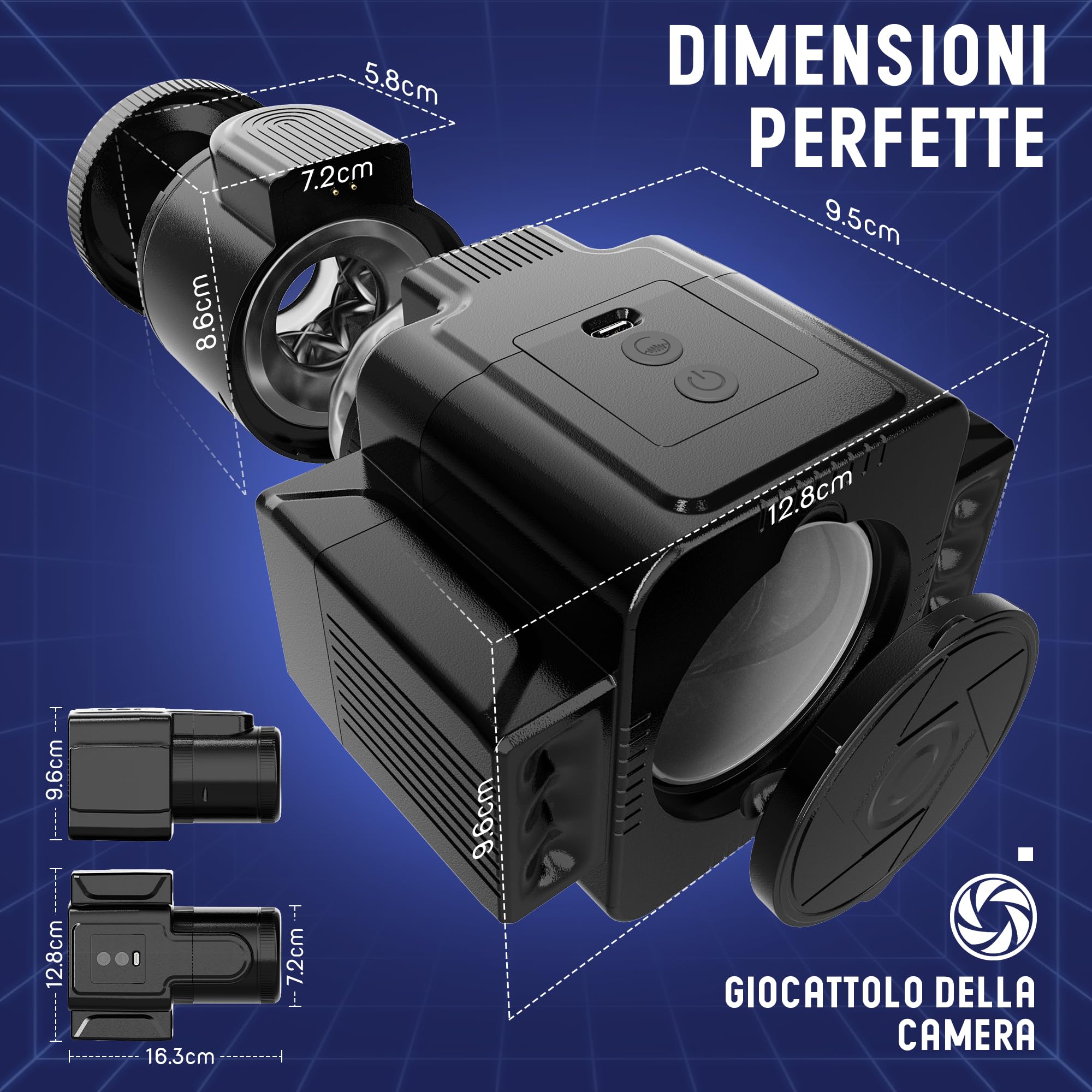 Glanvoo Masturbtore per Uomini Sex Toys, Masturbatore Maschile Automatico con 7 funzioni telescopiche e rotanti 7 modalità di vibrazione, Masturbatori Sex Toysper per Uomini, Nero