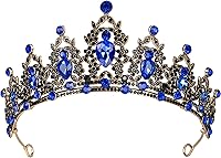 Vista 26 de Kamirola - Corona de reina y tiaras corona de princesa para mujeres y niñas, diademas de cristal para novia, princesa para bodas y fiestas (01)