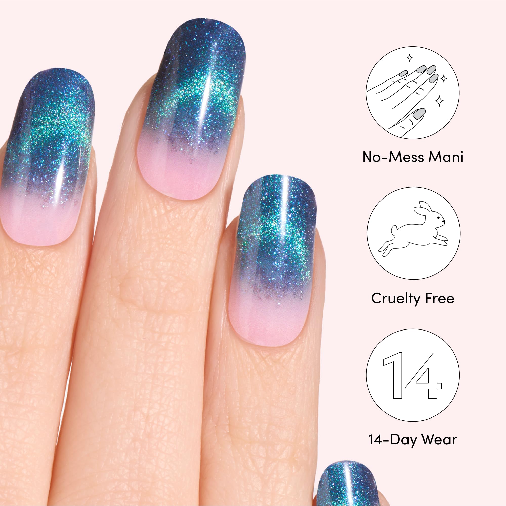 Amazon.com: Dashing Diva Glaze Nail Strip Duo - Cosmic Hearts
