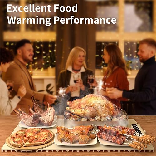 Miniatura 7 de Alfombrilla eléctrica para calentar alimentos calentador de alimentos de silicona para bufé de fiestas, almohadillas portátiles de calentamiento