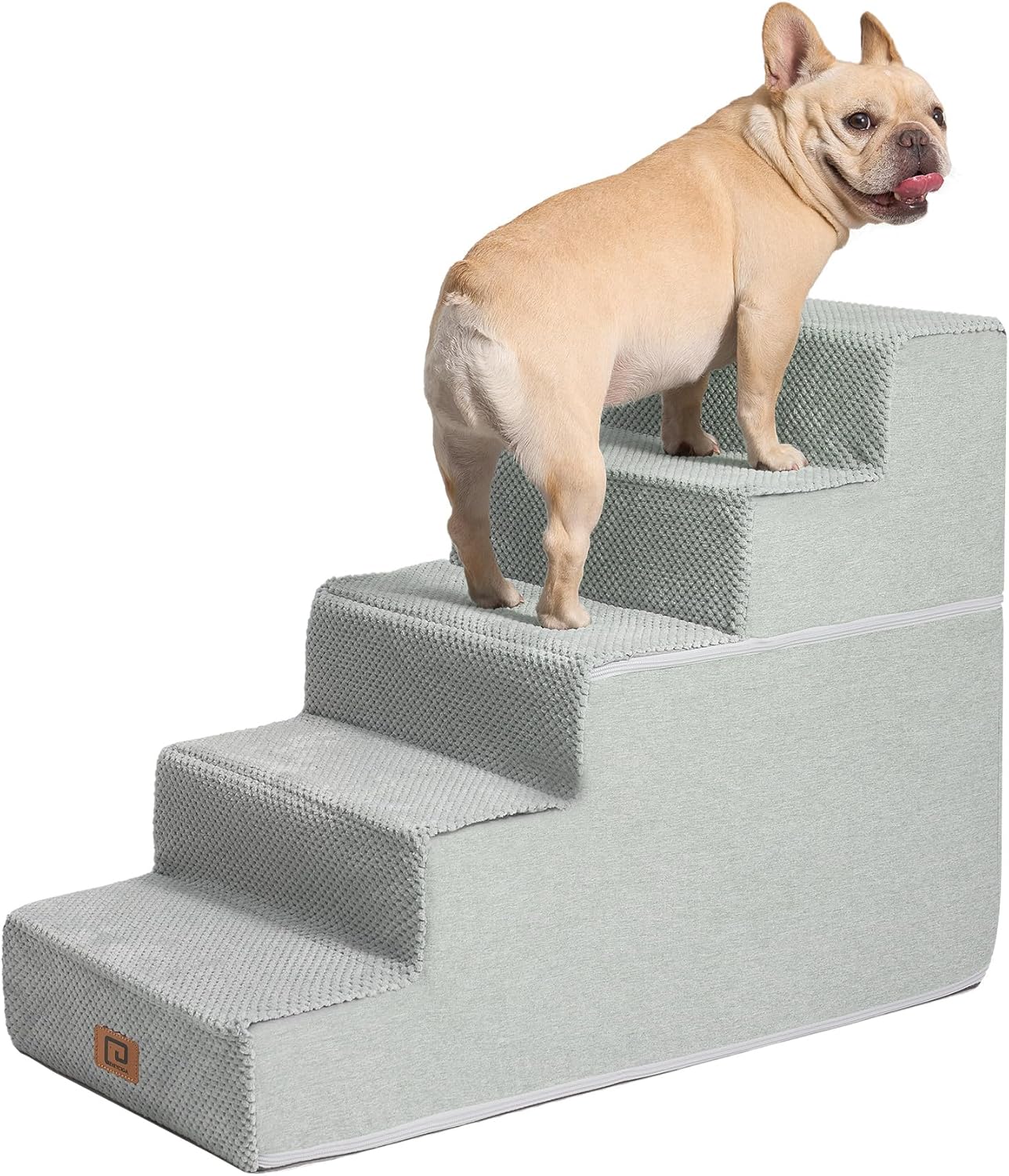 EHEYCIGA Dog Stairs for Small Dogs, 5Step Pet Stairs for High Beds with NonSlip Bottom