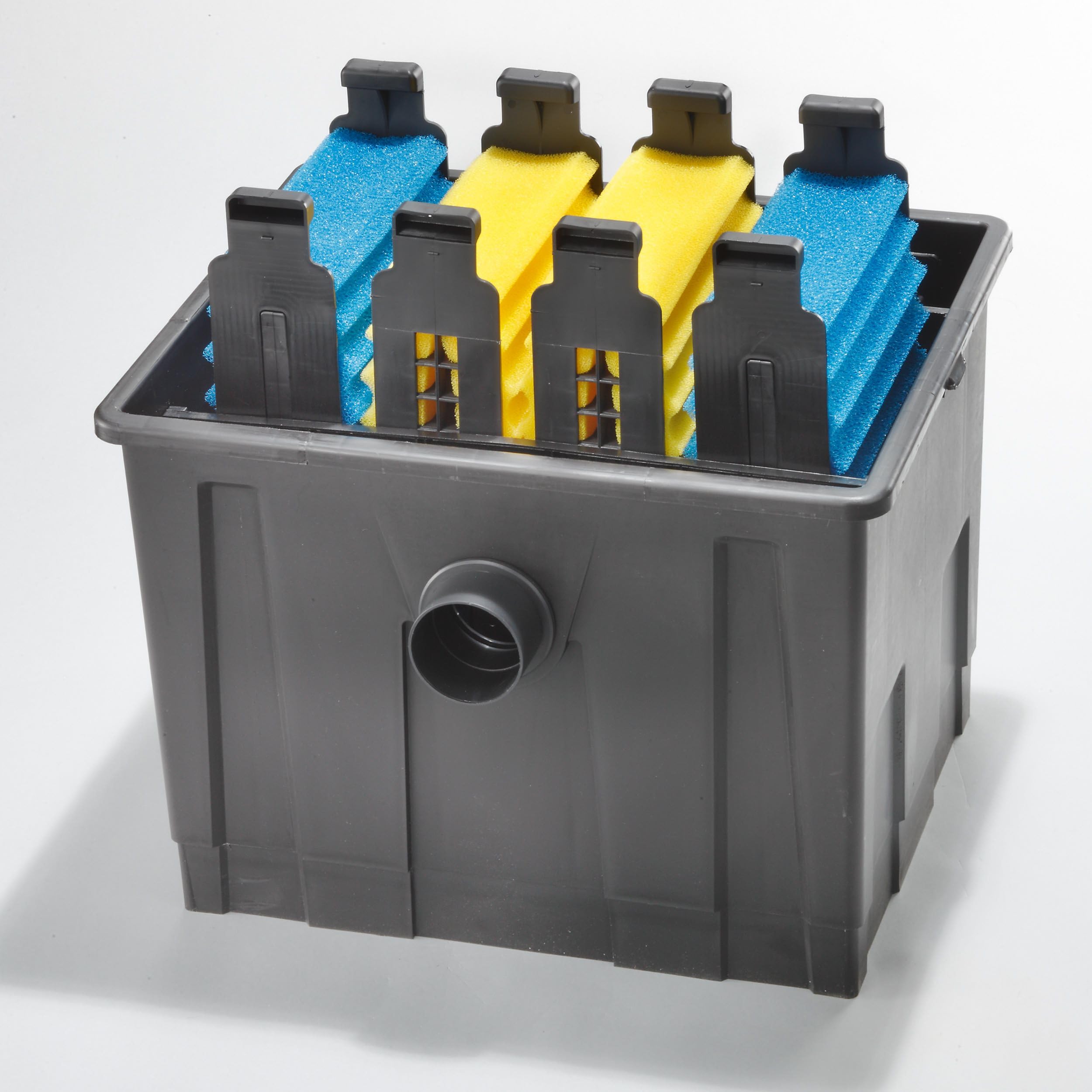 esotec BioFilter ES350 Teichfilter Box, 4 Stufen Filtersystem, Filtermaterial inklusive, bis 12000l Wasservolumen, Bio-Filterbälle Durchlauffilter, Außenfilter Filteranlage 8000 l/h, 101090
